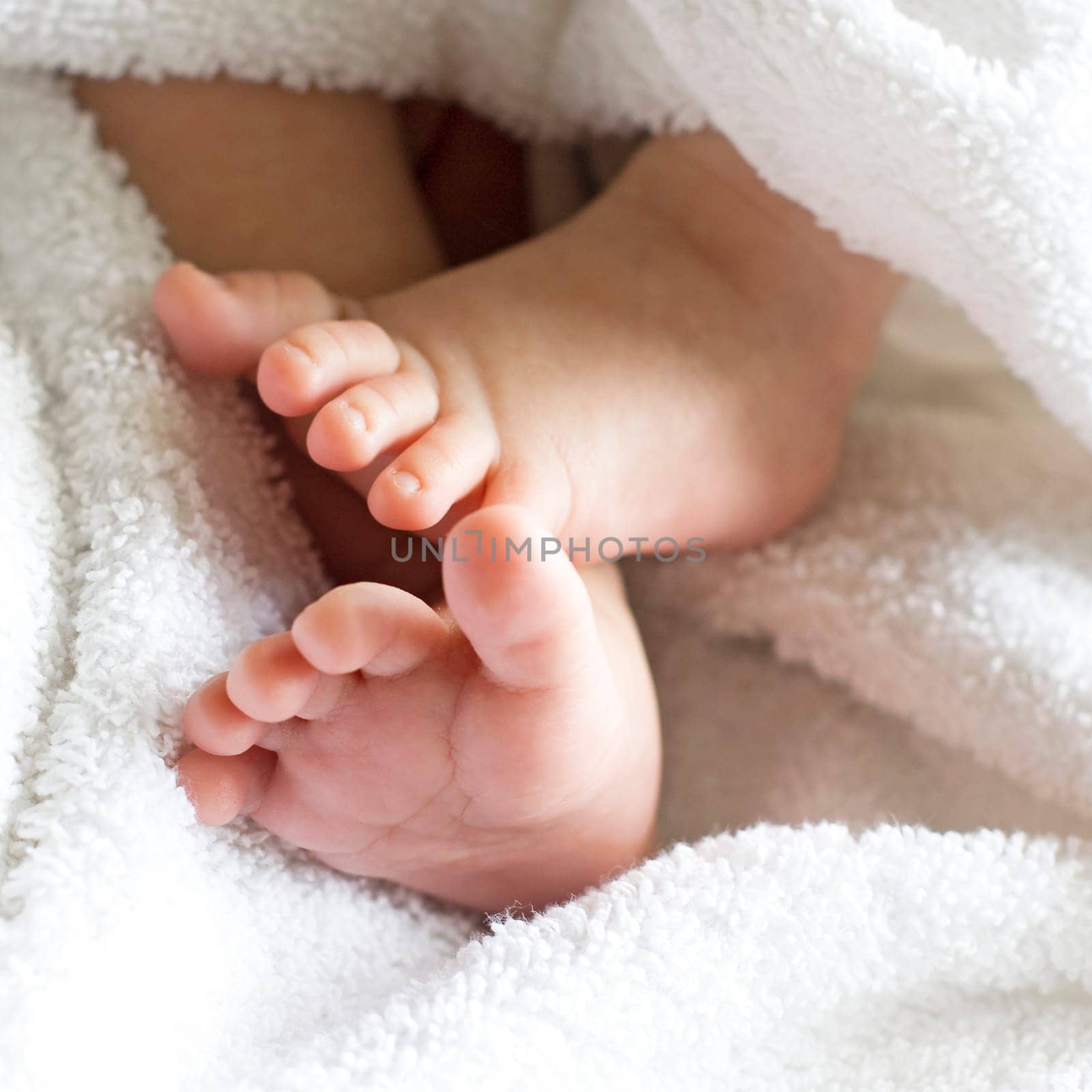 little foots of newborn baby
