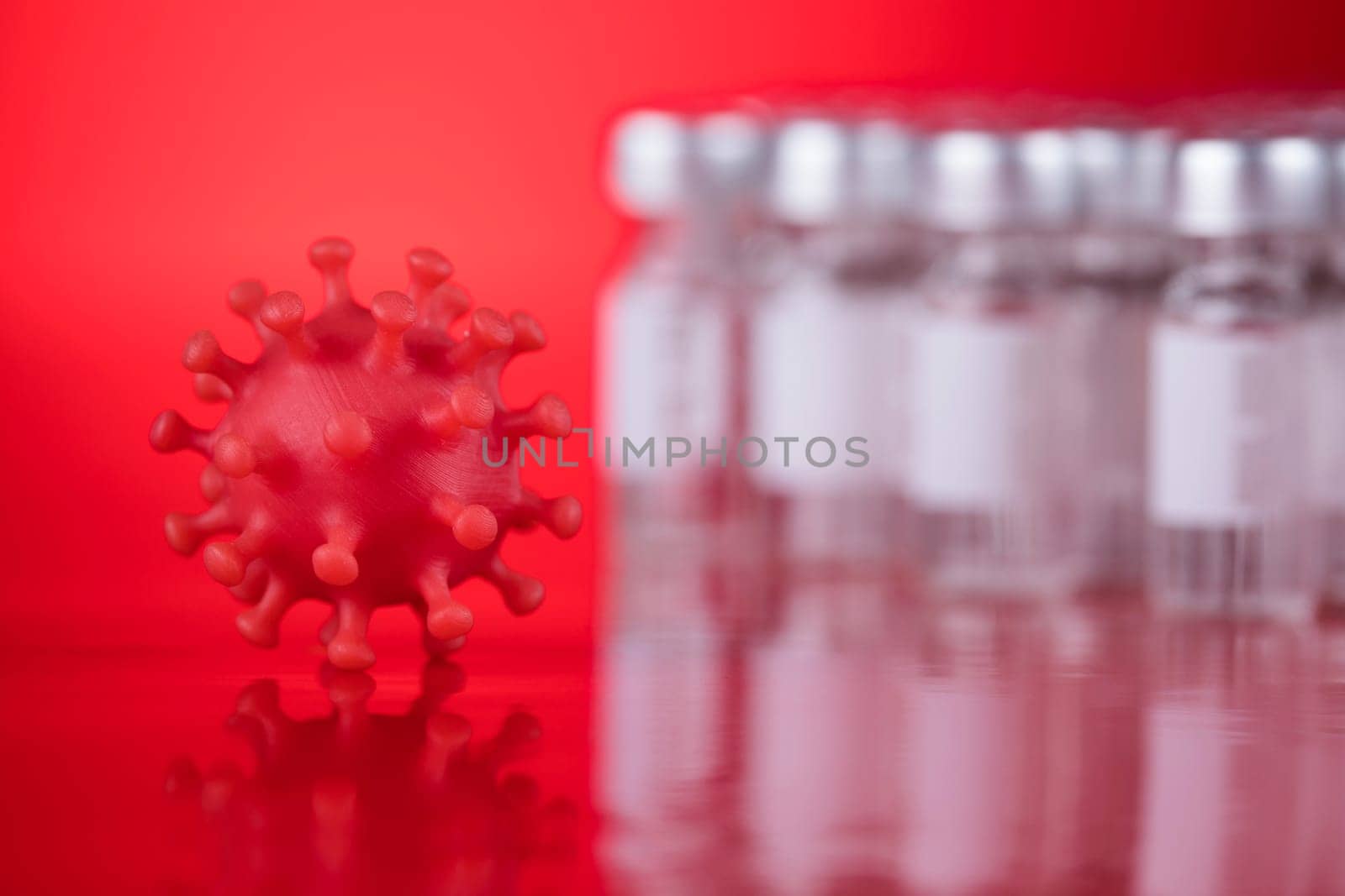 Virus cells, epidemic coronavirus background
