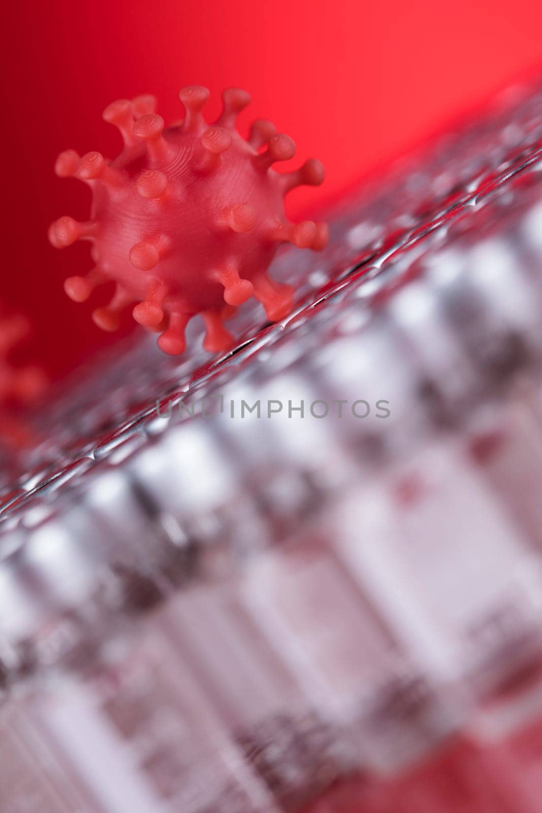 Ampoules with covid 19 vaccine