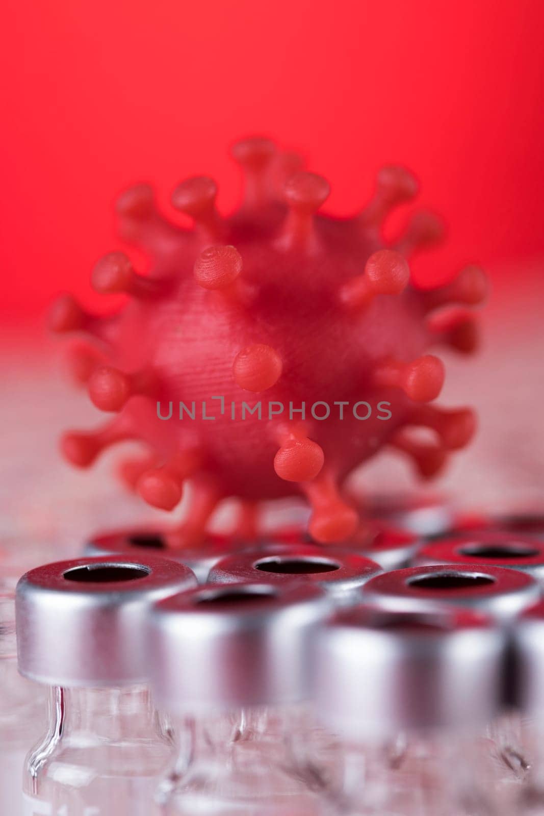 Virus cells, epidemic coronavirus background