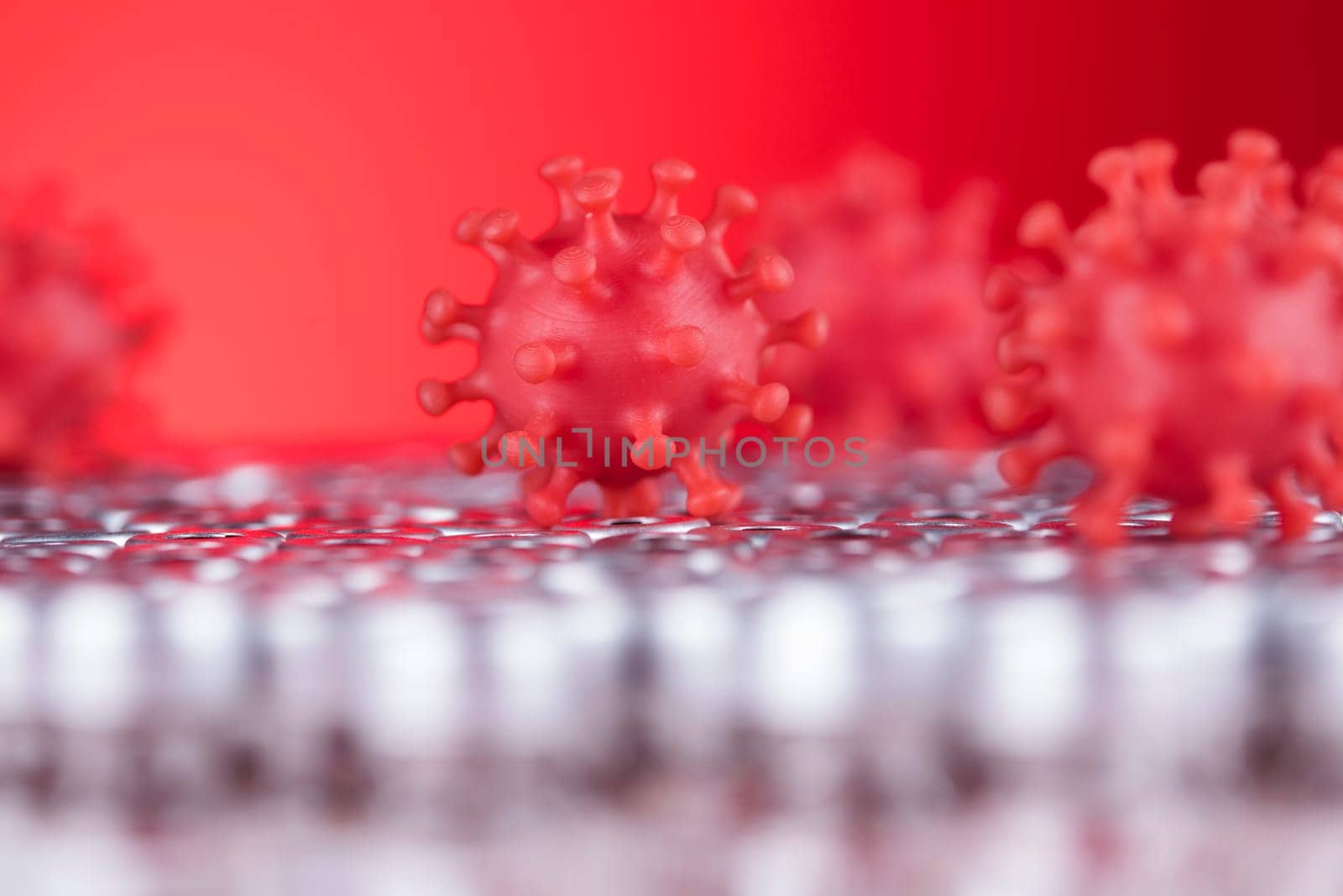 Virus cells in infected, Pandemic medical health
