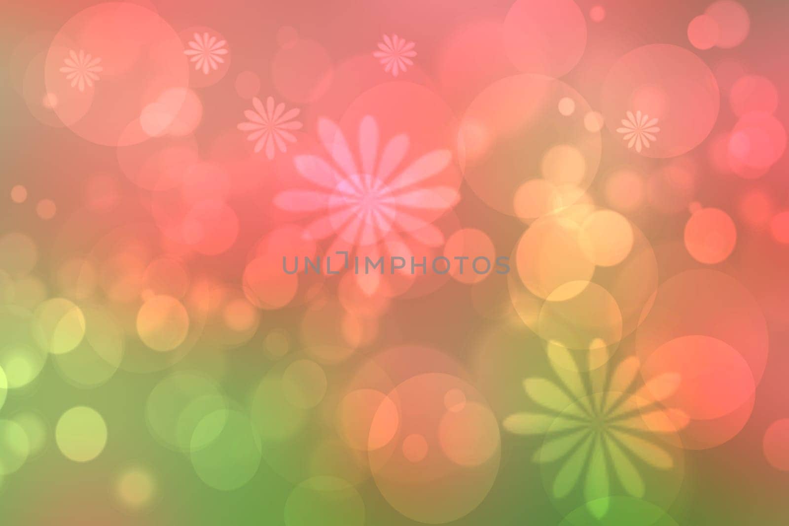 Abstract blurred vivid spring summer light delicate pastel pink green bokeh background texture with bright soft color cherry blossoms and flowers. Card concept. Beautiful backdrop illustration.