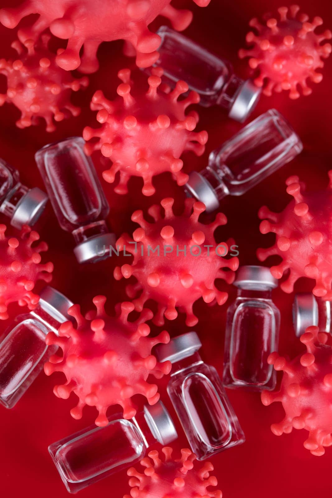 Virus cells in infected, Pandemic medical health