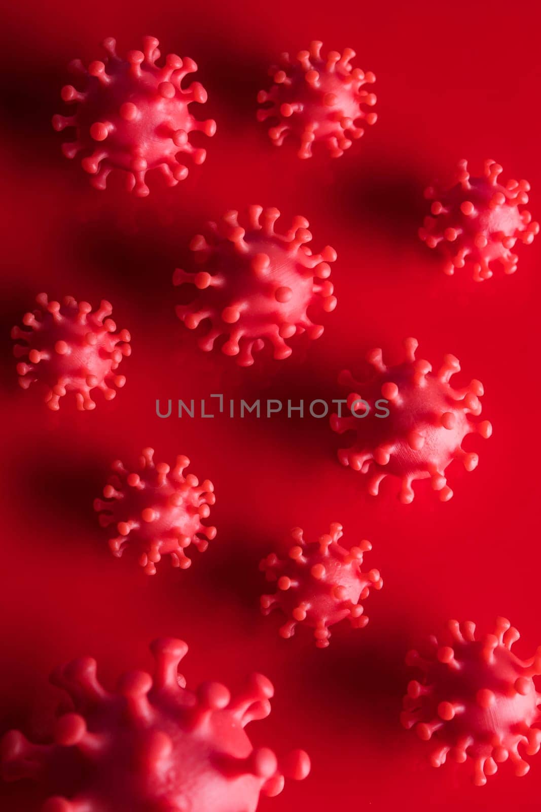 Virus cells, epidemic coronavirus background