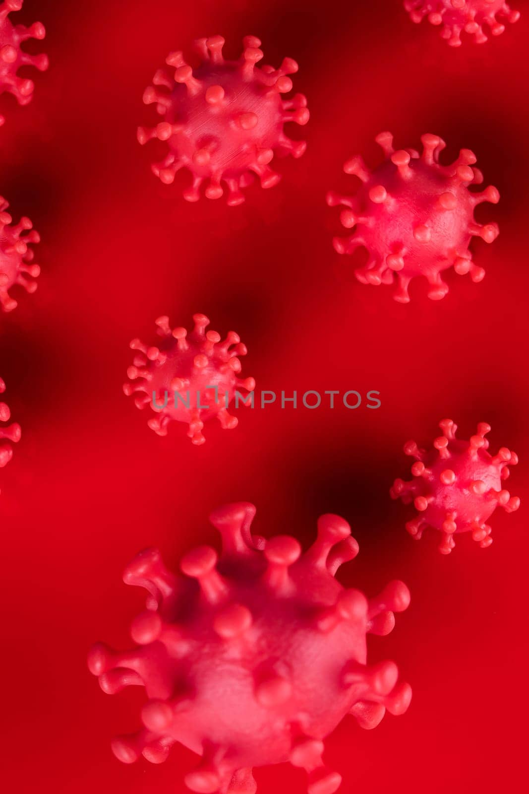 Virus cells, epidemic coronavirus background