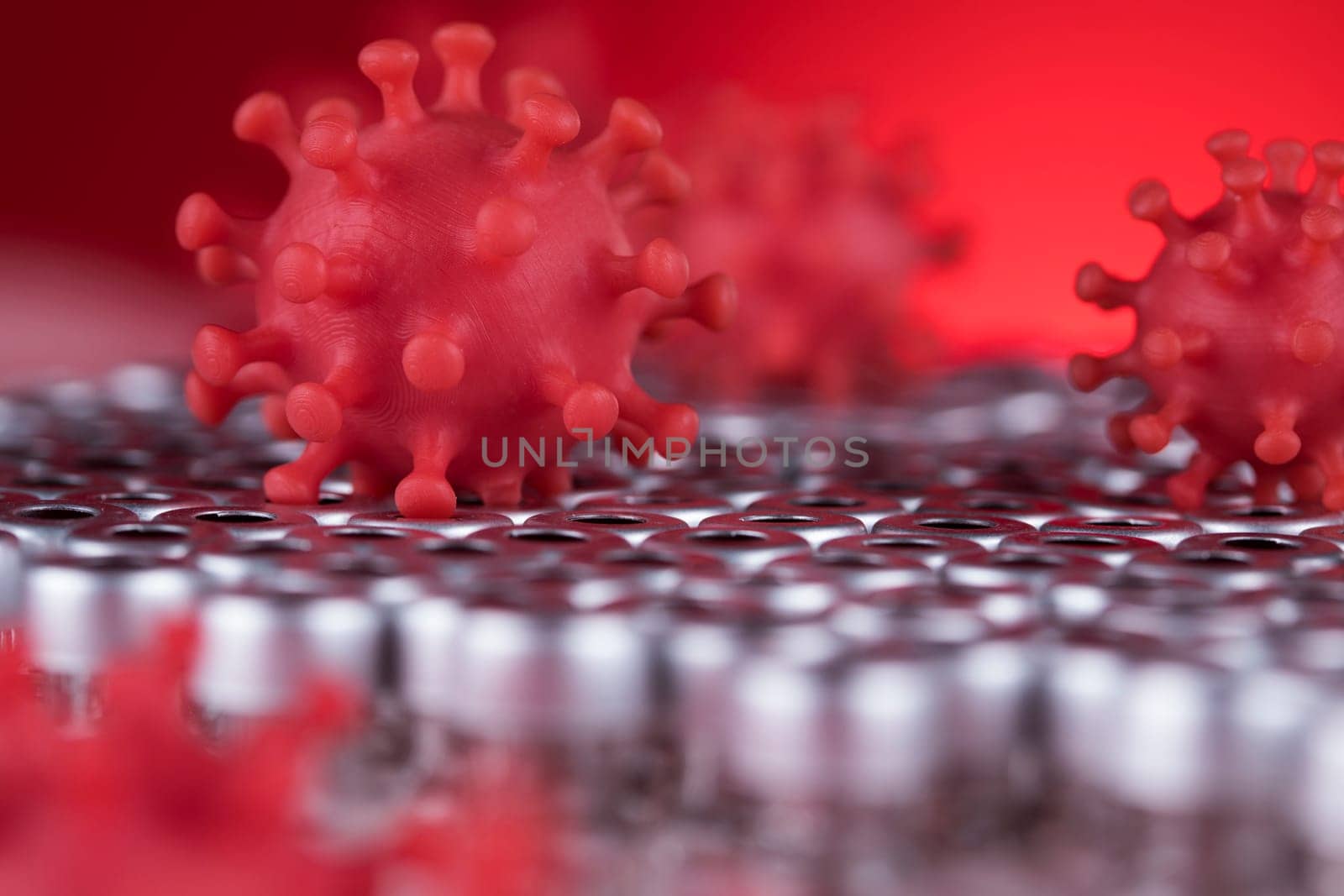 Virus cells in infected, Pandemic medical health