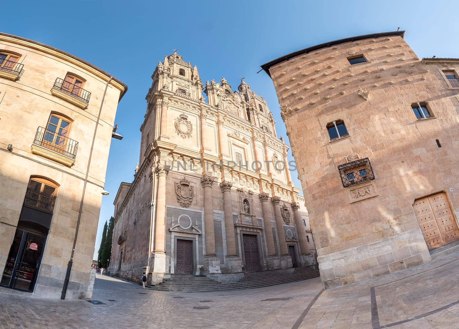 Building of the Royal College of the Holy Spirit of the Society of Jesus, called La Clerencia (Salamanca, Spain).