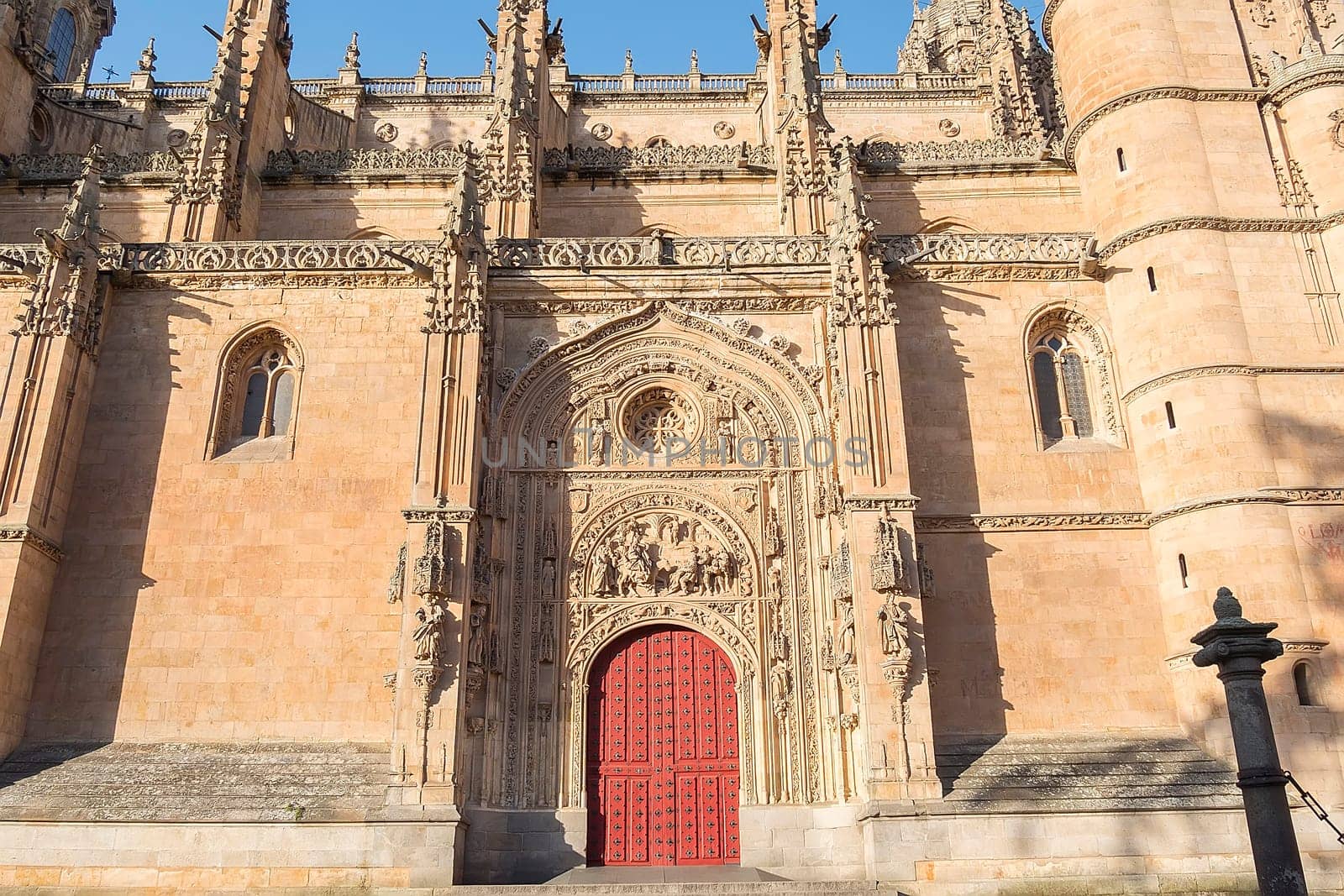 Photo detail of part of the Salamanca catedral in Spain