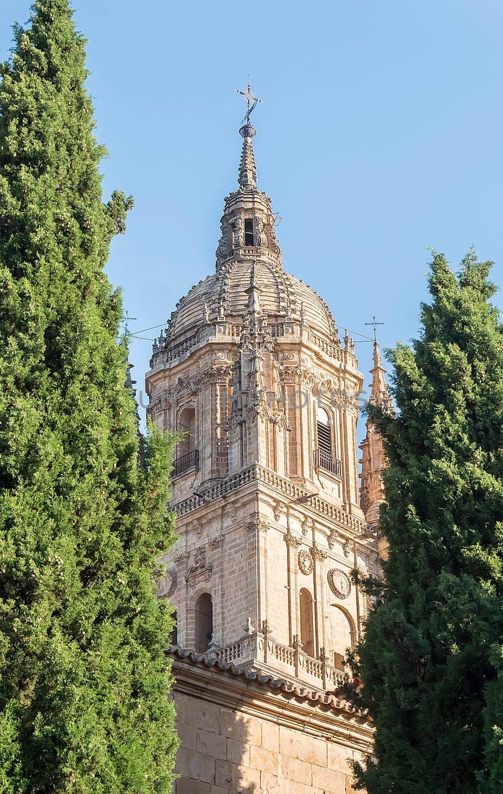 Photo detail of part of the Salamanca catedral in Spain.