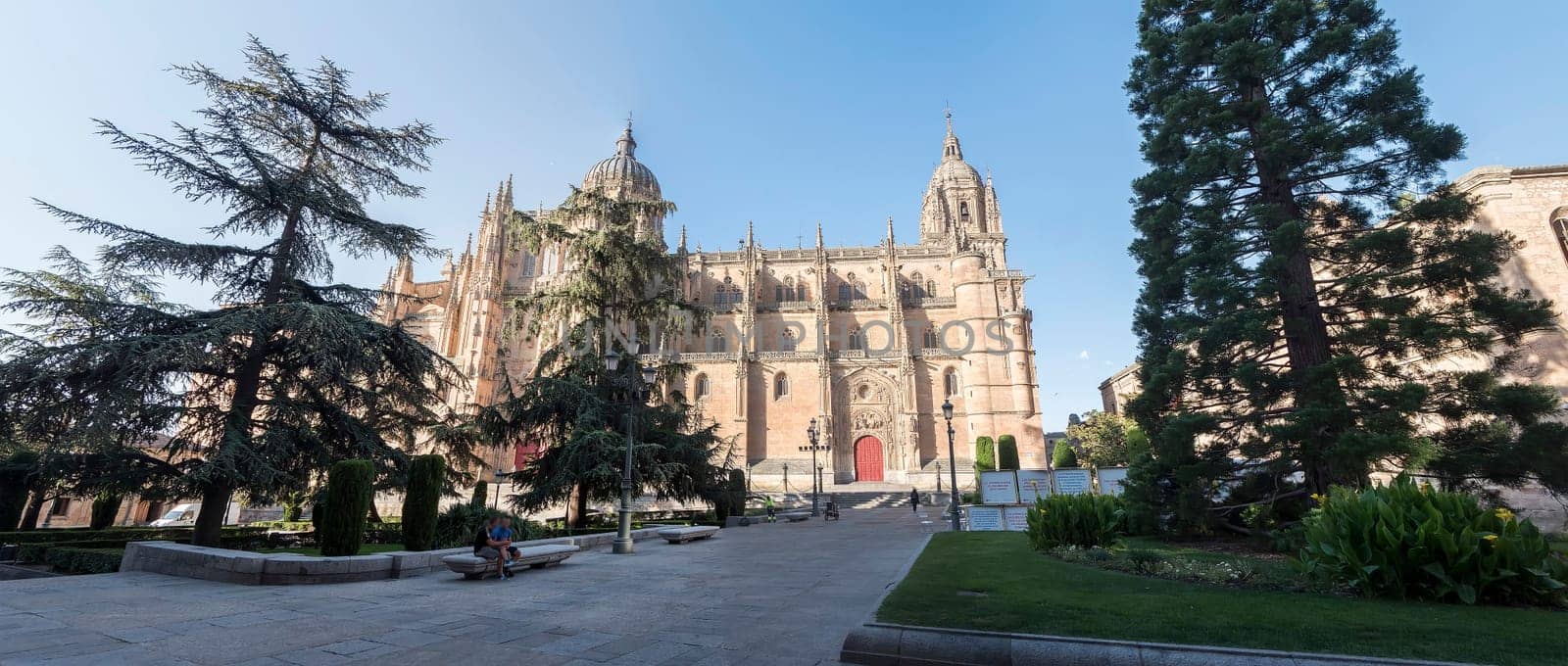 Photo detail of part of the Salamanca catedral in Spain.