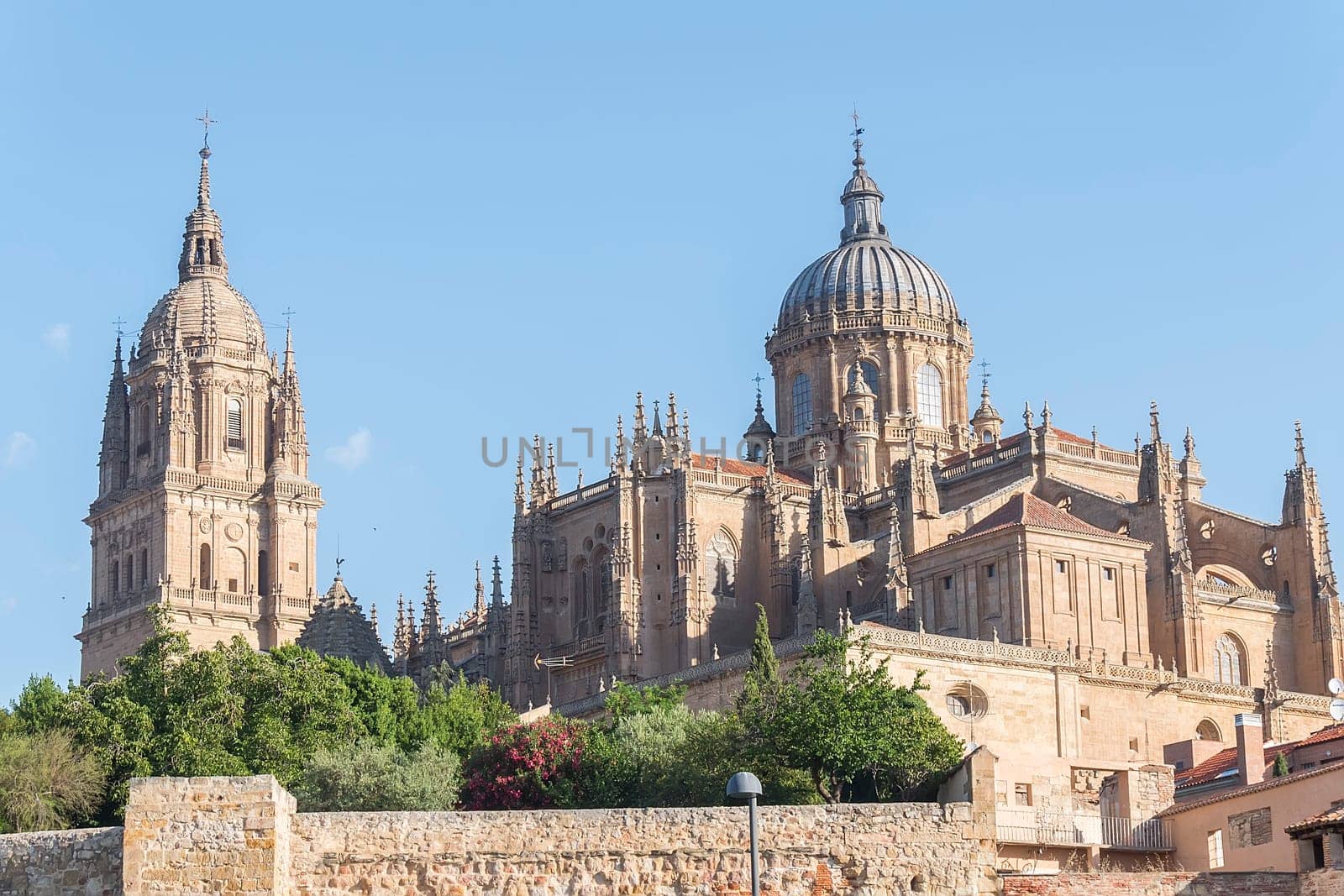 Photo detail of part of the Salamanca catedral in Spain.