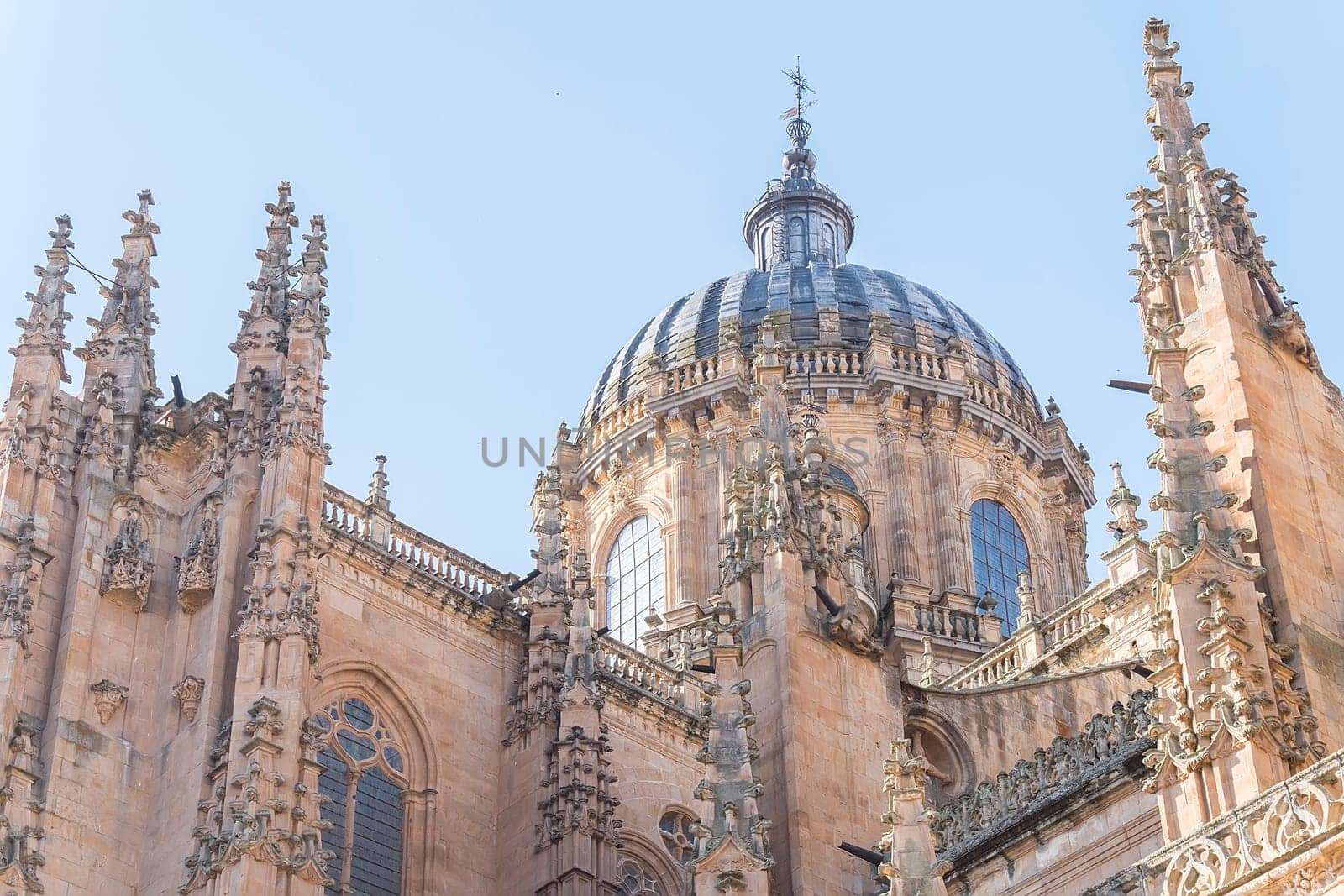 Photo detail of part of the Salamanca catedral in Spain