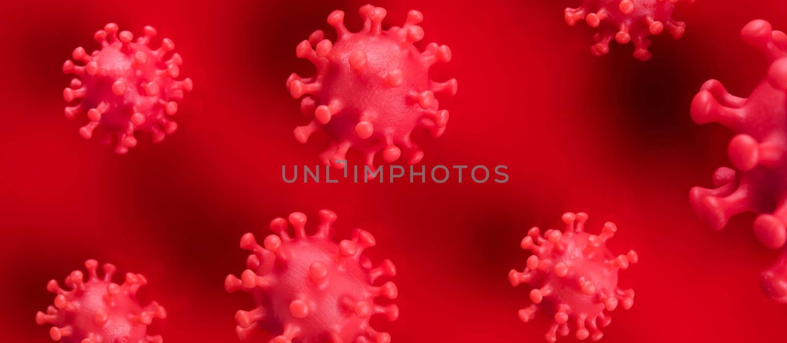 Virus cells in infected, Pandemic medical health