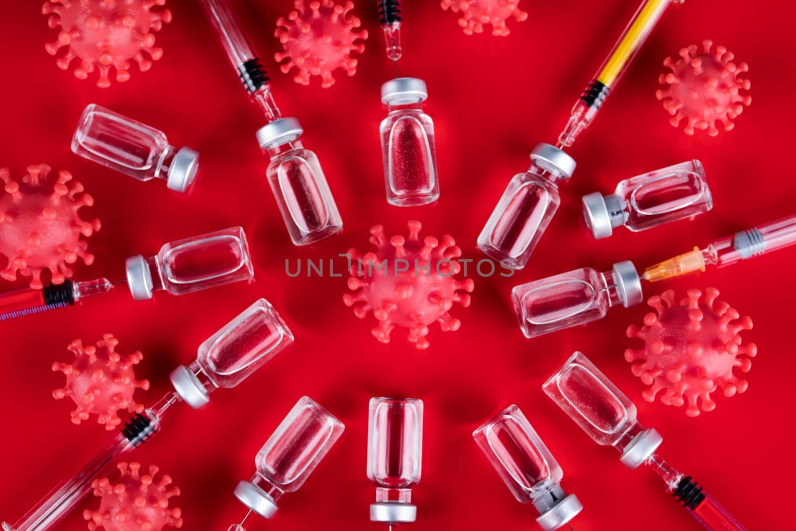 Virus cells in infected, Pandemic medical health