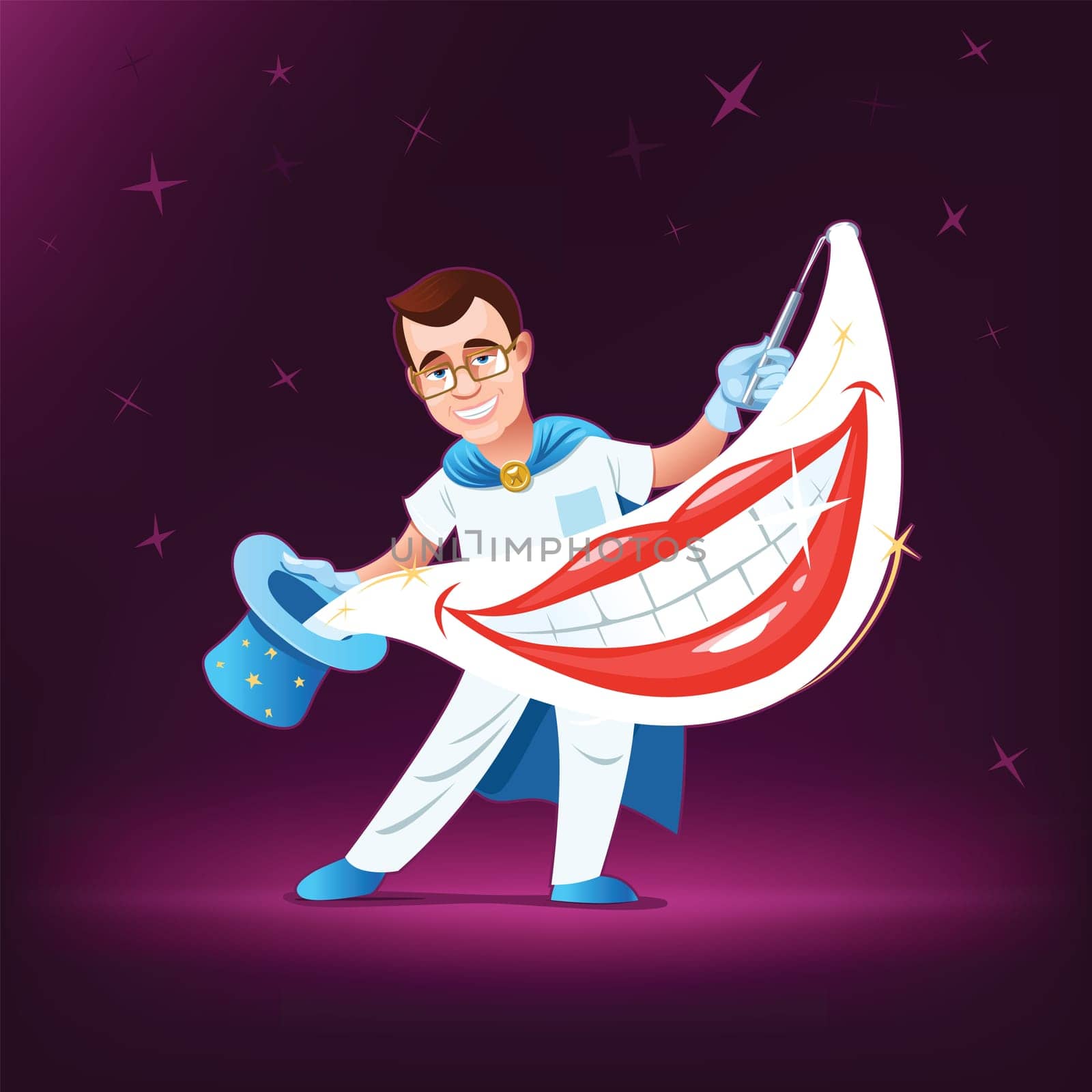 Dentist magician and the very beautiful smile