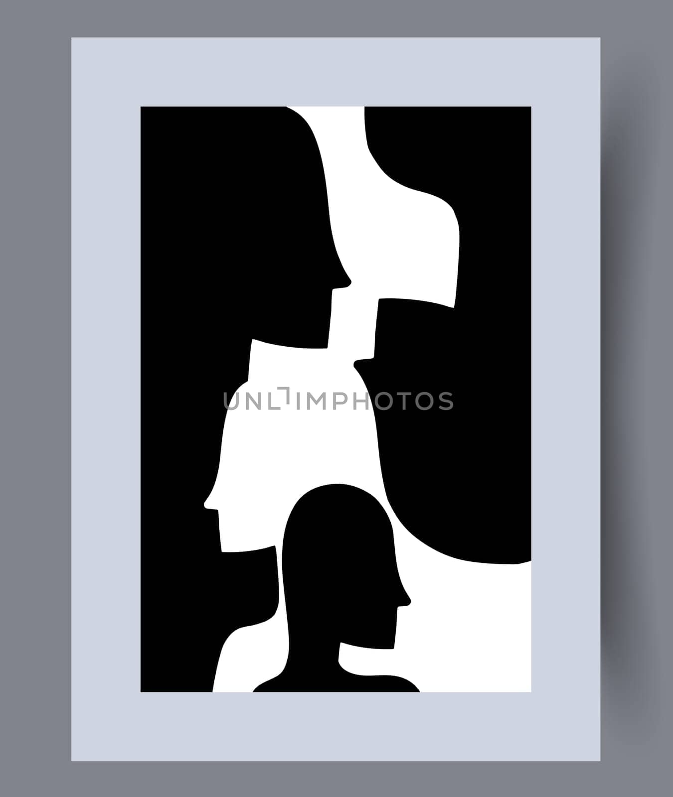 Abstract lines modern sketch wall art print. Printable minimal abstract lines poster. Contemporary decorative background with sketch. Wall artwork for interior design.
