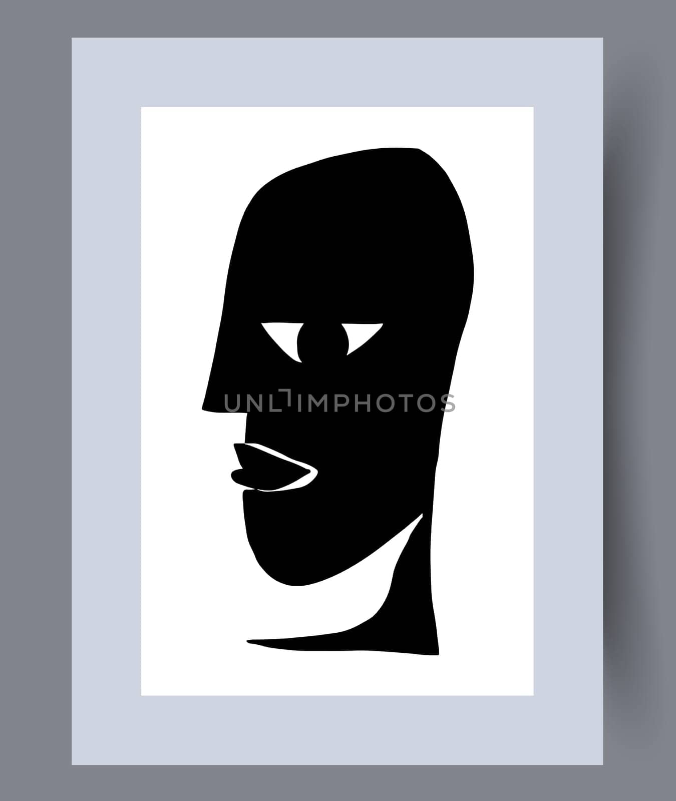 Abstract lines modern sketch wall art print. Printable minimal abstract lines poster. Contemporary decorative background with sketch. Wall artwork for interior design.