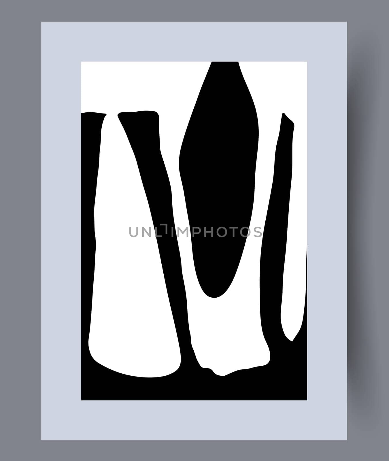 Abstract lines modern sketch wall art print. Printable minimal abstract lines poster. Contemporary decorative background with sketch. Wall artwork for interior design.