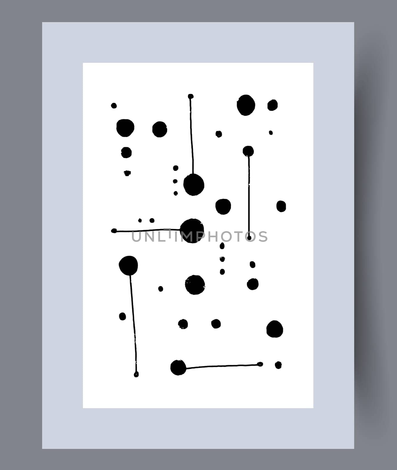 Abstract lines modern sketch wall art print. Printable minimal abstract lines poster. Contemporary decorative background with sketch. Wall artwork for interior design.