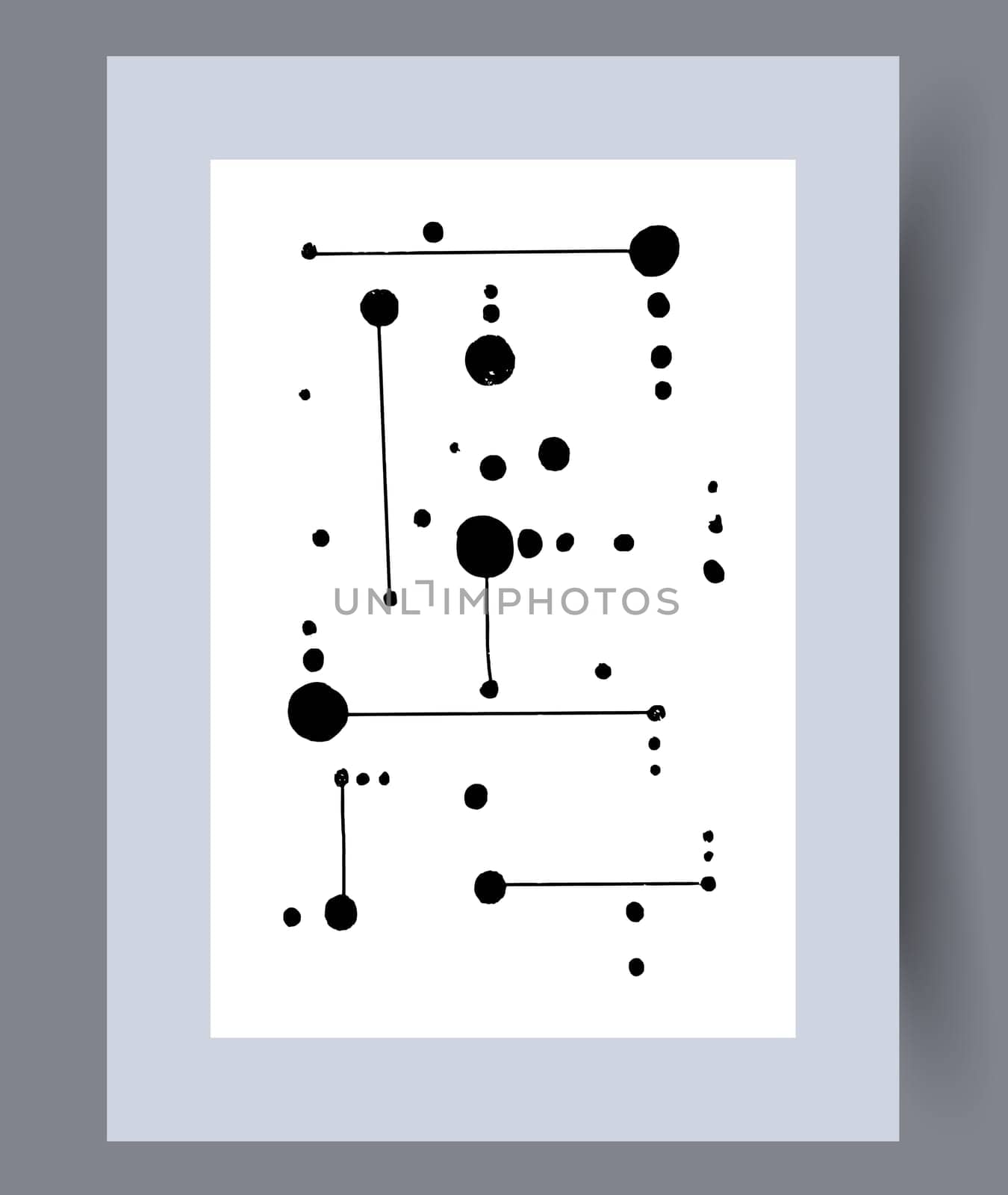 Abstract lines modern sketch wall art print. Printable minimal abstract lines poster. Contemporary decorative background with sketch. Wall artwork for interior design.