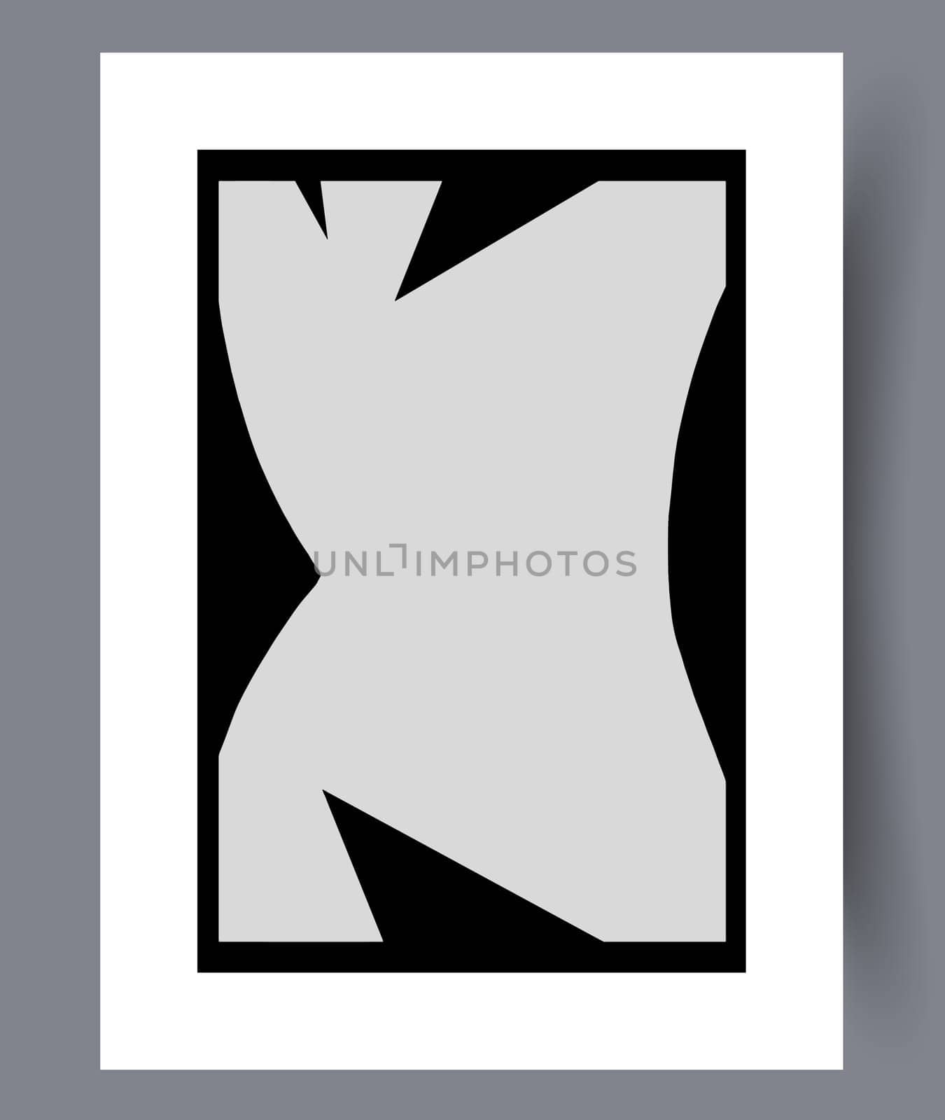 Abstract lines modern sketch wall art print. Printable minimal abstract lines poster. Contemporary decorative background with sketch. Wall artwork for interior design.