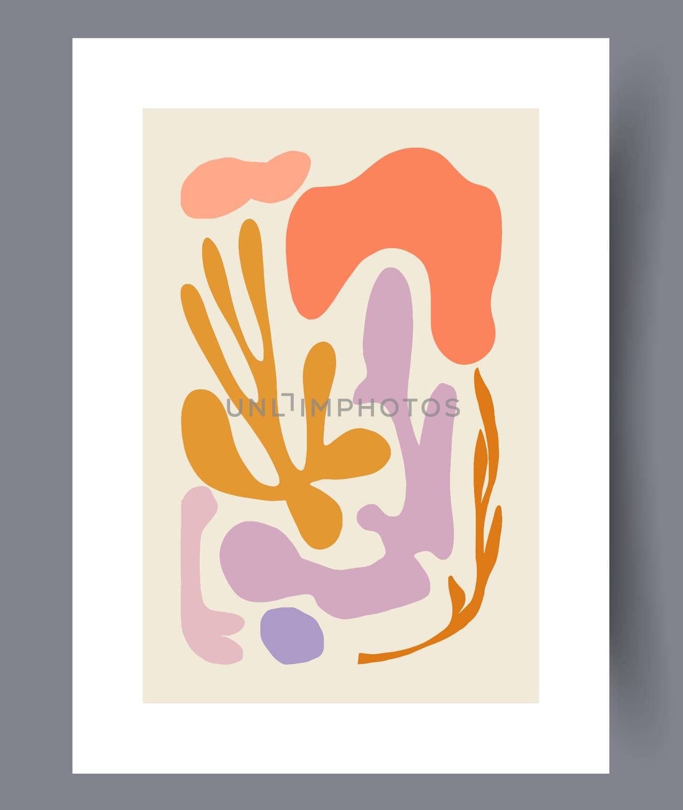 Abstract lines modern sketch wall art print. Printable minimal abstract lines poster. Contemporary decorative background with sketch. Wall artwork for interior design.