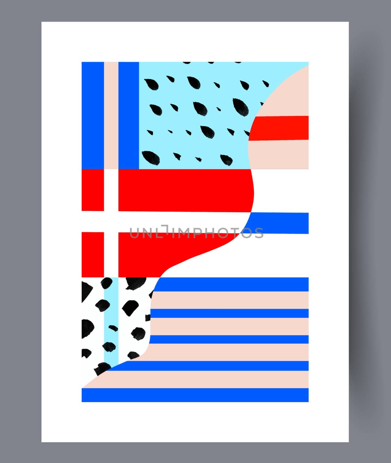 Abstract lines modern sketch wall art print. Printable minimal abstract lines poster. Contemporary decorative background with sketch. Wall artwork for interior design.