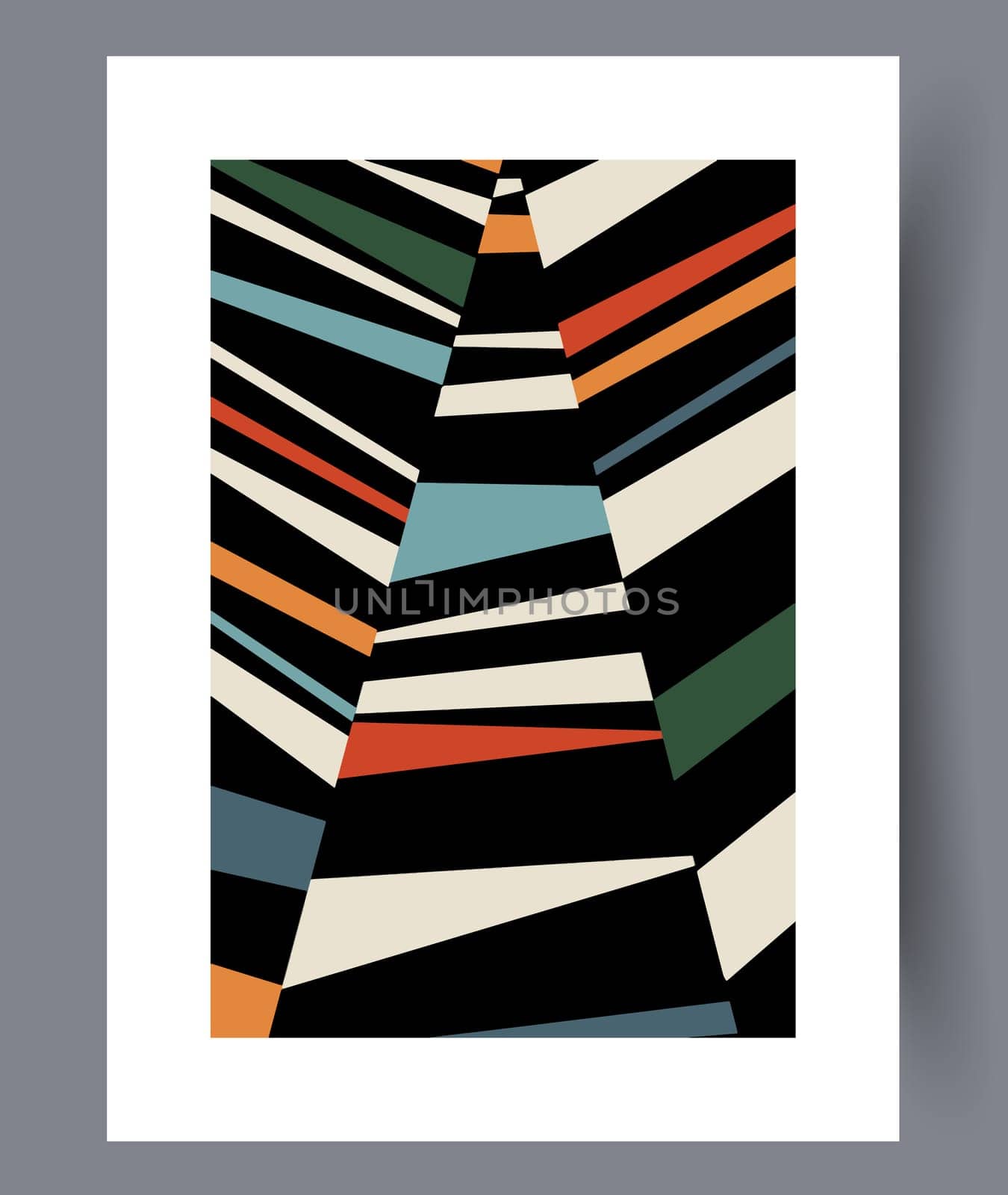 Abstract lines modern sketch wall art print. Printable minimal abstract lines poster. Contemporary decorative background with sketch. Wall artwork for interior design.