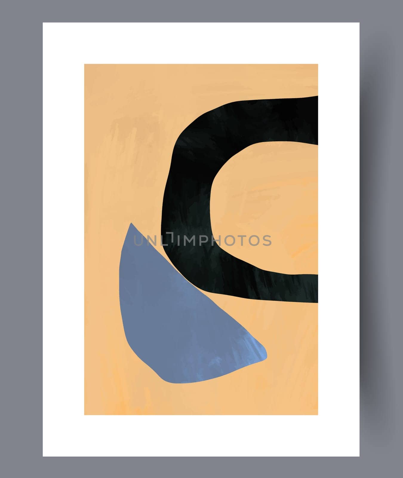 Abstract lines modern sketch wall art print. Printable minimal abstract lines poster. Contemporary decorative background with sketch. Wall artwork for interior design.