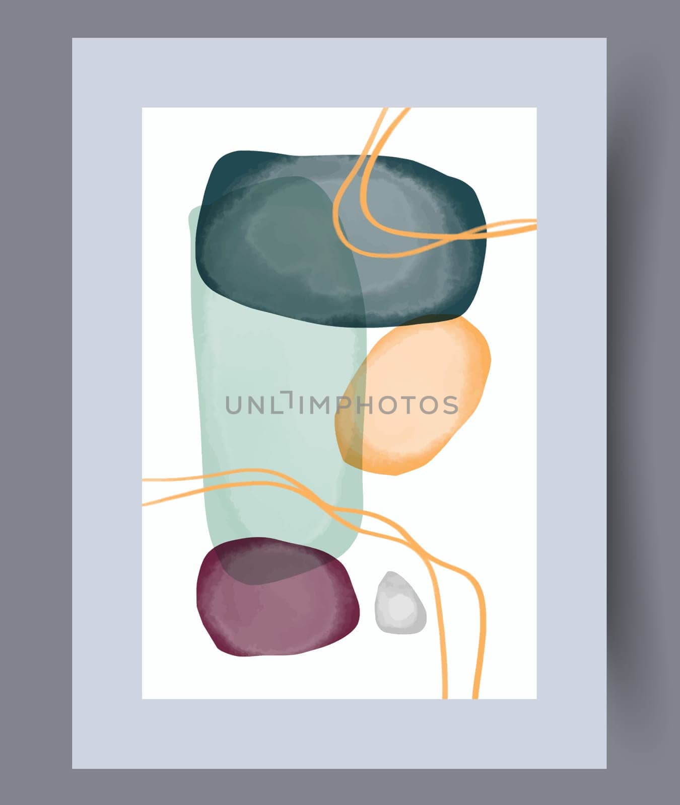 Abstract lines modern sketch wall art print. Printable minimal abstract lines poster. Contemporary decorative background with sketch. Wall artwork for interior design.