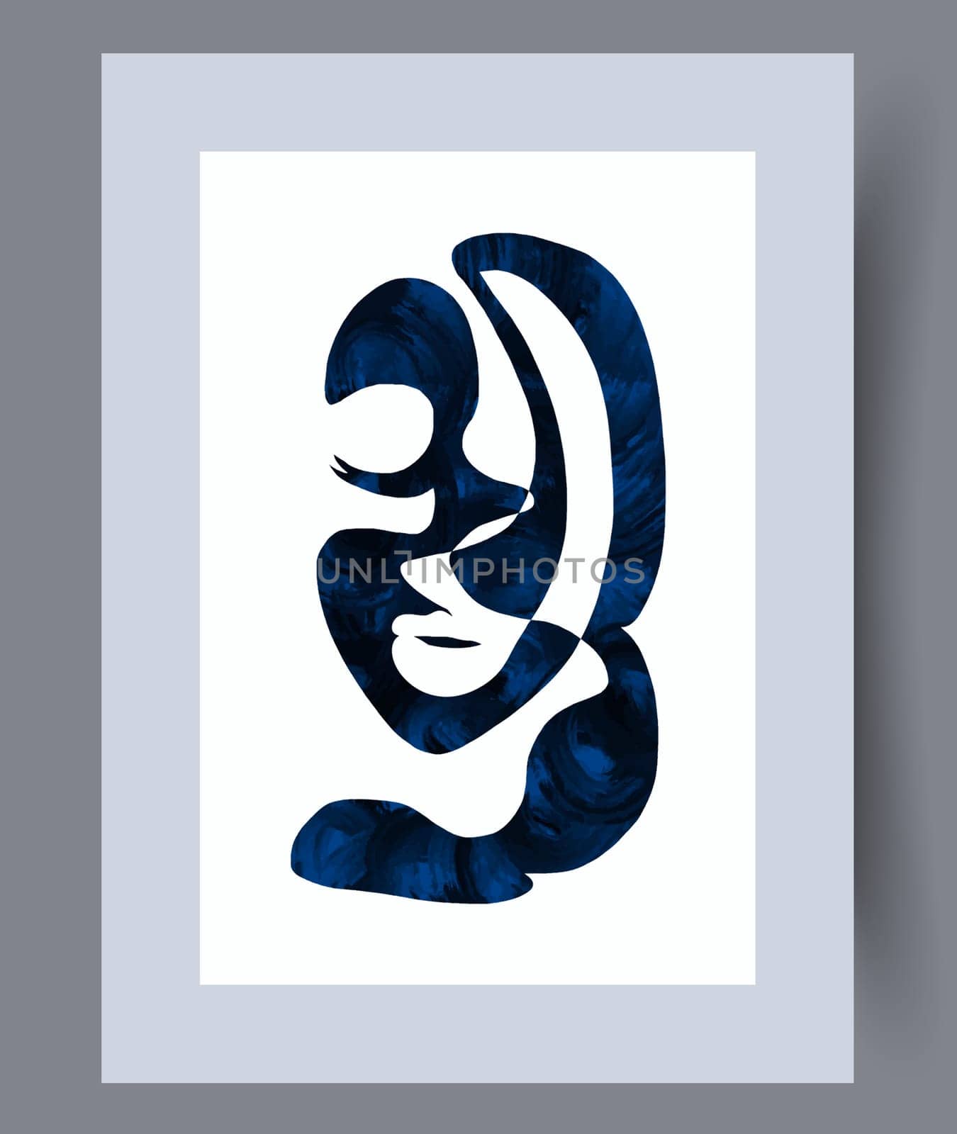 Abstract lines modern sketch wall art print. Printable minimal abstract lines poster. Contemporary decorative background with sketch. Wall artwork for interior design.