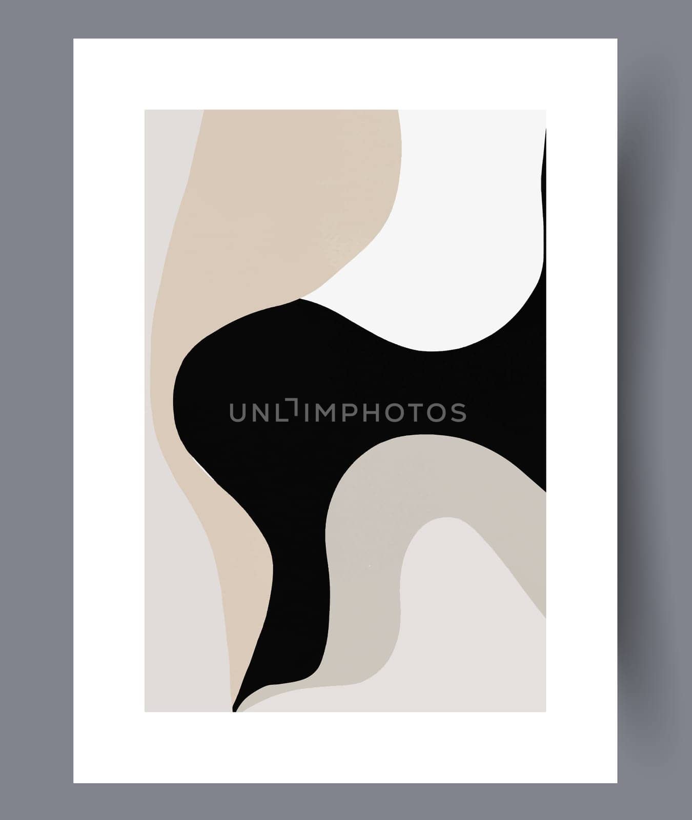 Abstract lines modern sketch wall art print. Printable minimal abstract lines poster. Contemporary decorative background with sketch. Wall artwork for interior design.