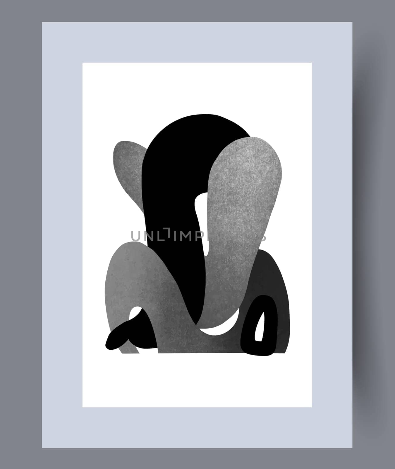 Abstract lines modern sketch wall art print. Printable minimal abstract lines poster. Contemporary decorative background with sketch. Wall artwork for interior design.