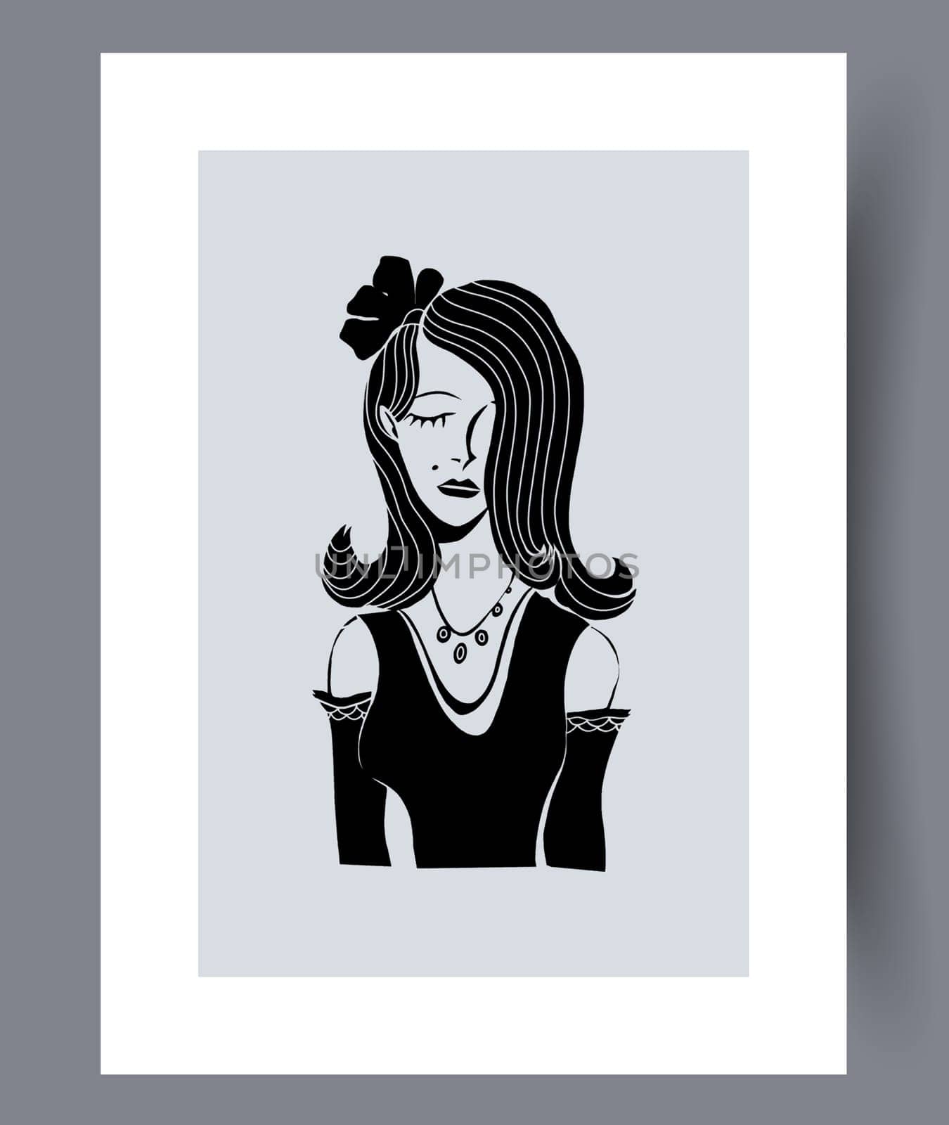 Abstract lines modern sketch wall art print. Printable minimal abstract lines poster. Contemporary decorative background with sketch. Wall artwork for interior design.