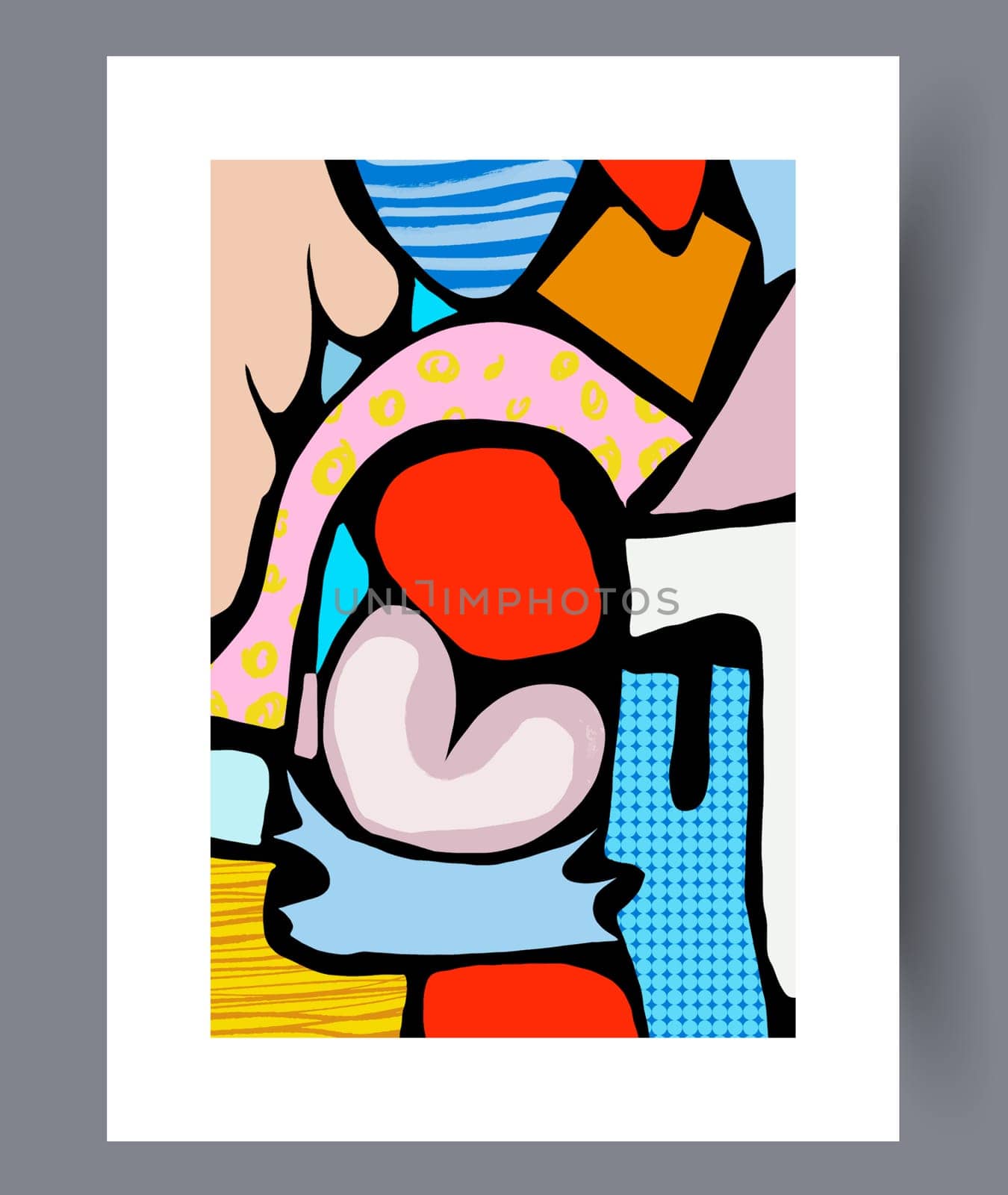 Abstract lines modern sketch wall art print. Printable minimal abstract lines poster. Contemporary decorative background with sketch. Wall artwork for interior design.