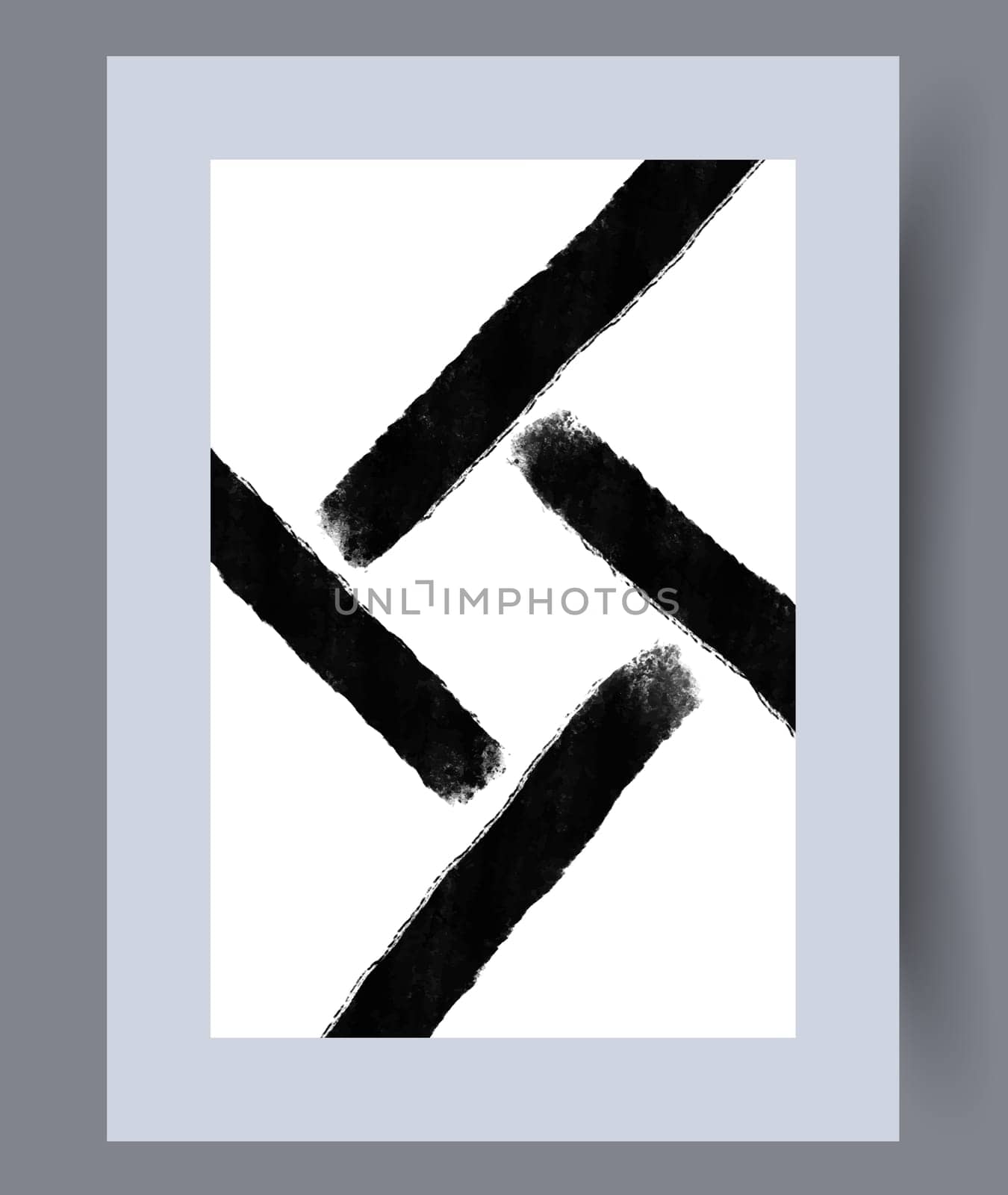Abstract lines modern sketch wall art print. Printable minimal abstract lines poster. Contemporary decorative background with sketch. Wall artwork for interior design.