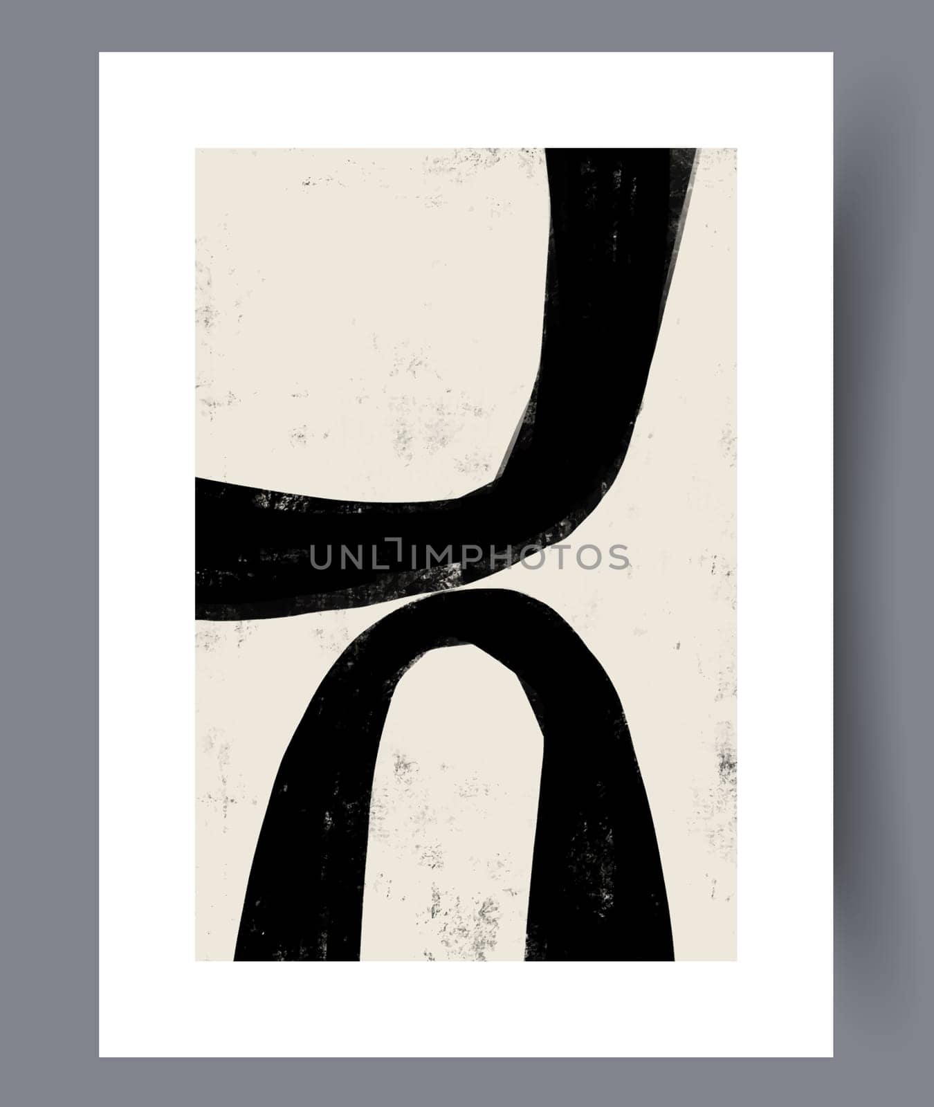 Abstract lines modern sketch wall art print. Printable minimal abstract lines poster. Contemporary decorative background with sketch. Wall artwork for interior design.