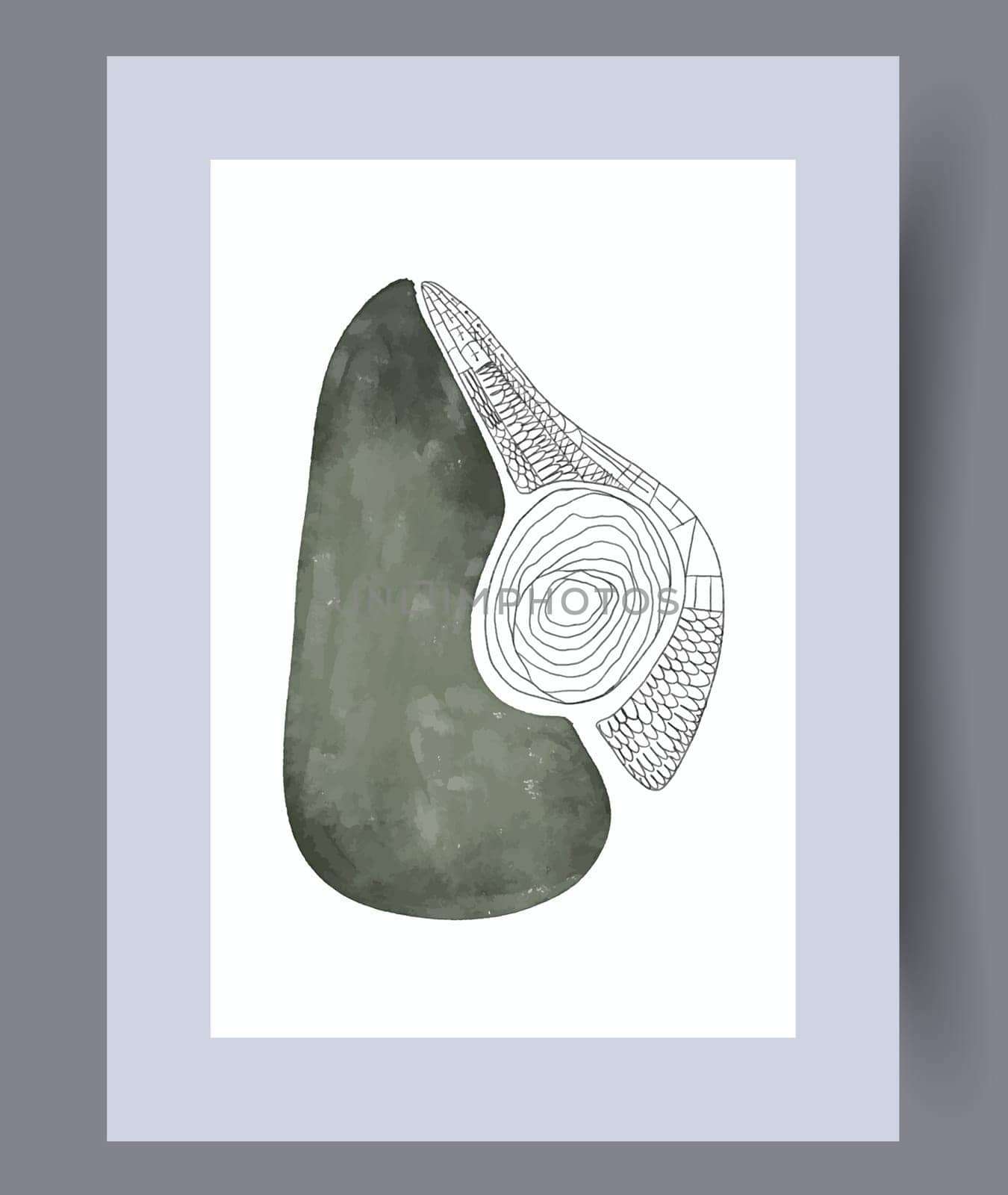 Abstract lines modern sketch wall art print. Printable minimal abstract lines poster. Contemporary decorative background with sketch. Wall artwork for interior design.