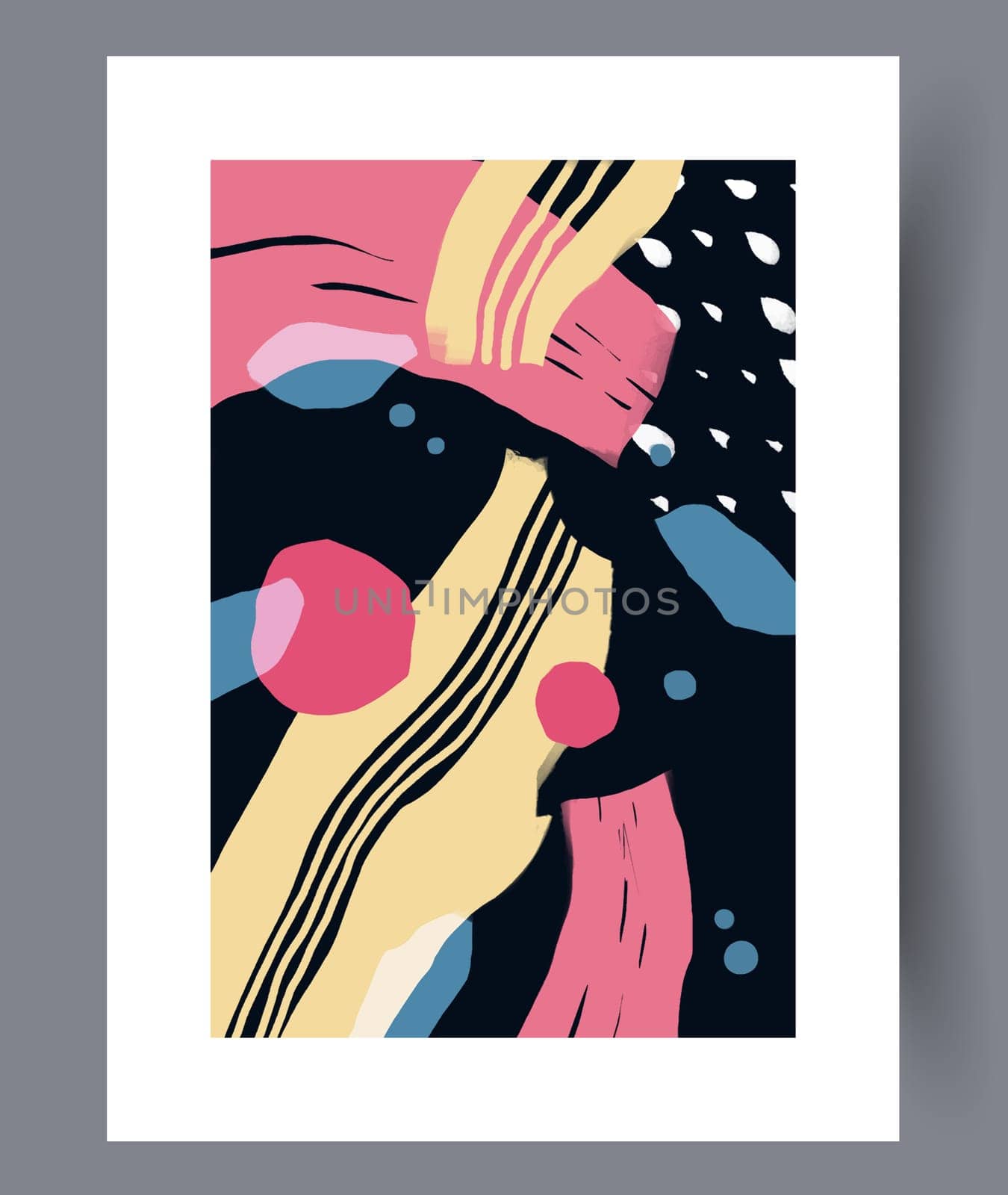 Abstract lines modern sketch wall art print. Printable minimal abstract lines poster. Contemporary decorative background with sketch. Wall artwork for interior design.