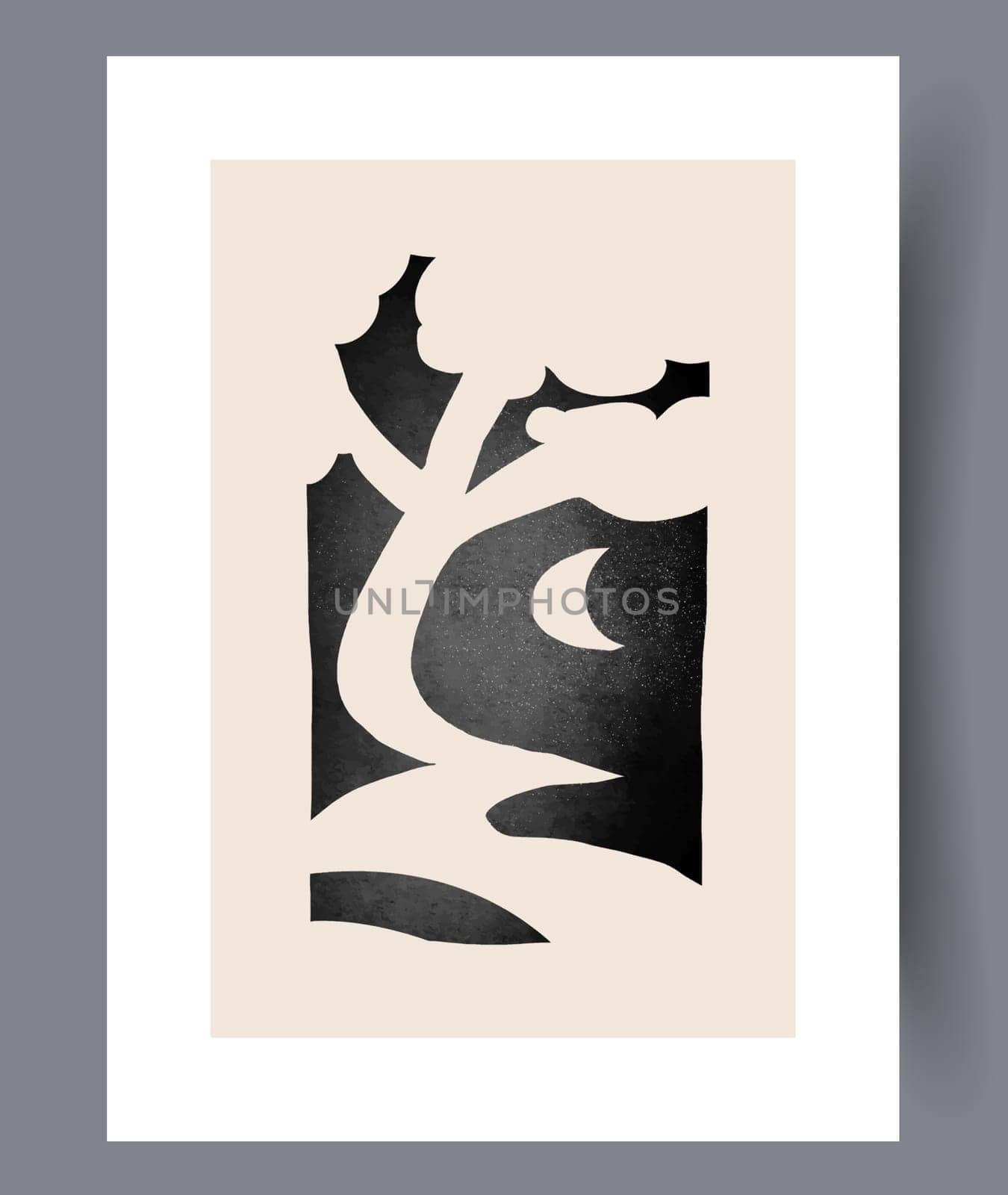 Abstract lines modern sketch wall art print. Printable minimal abstract lines poster. Contemporary decorative background with sketch. Wall artwork for interior design.