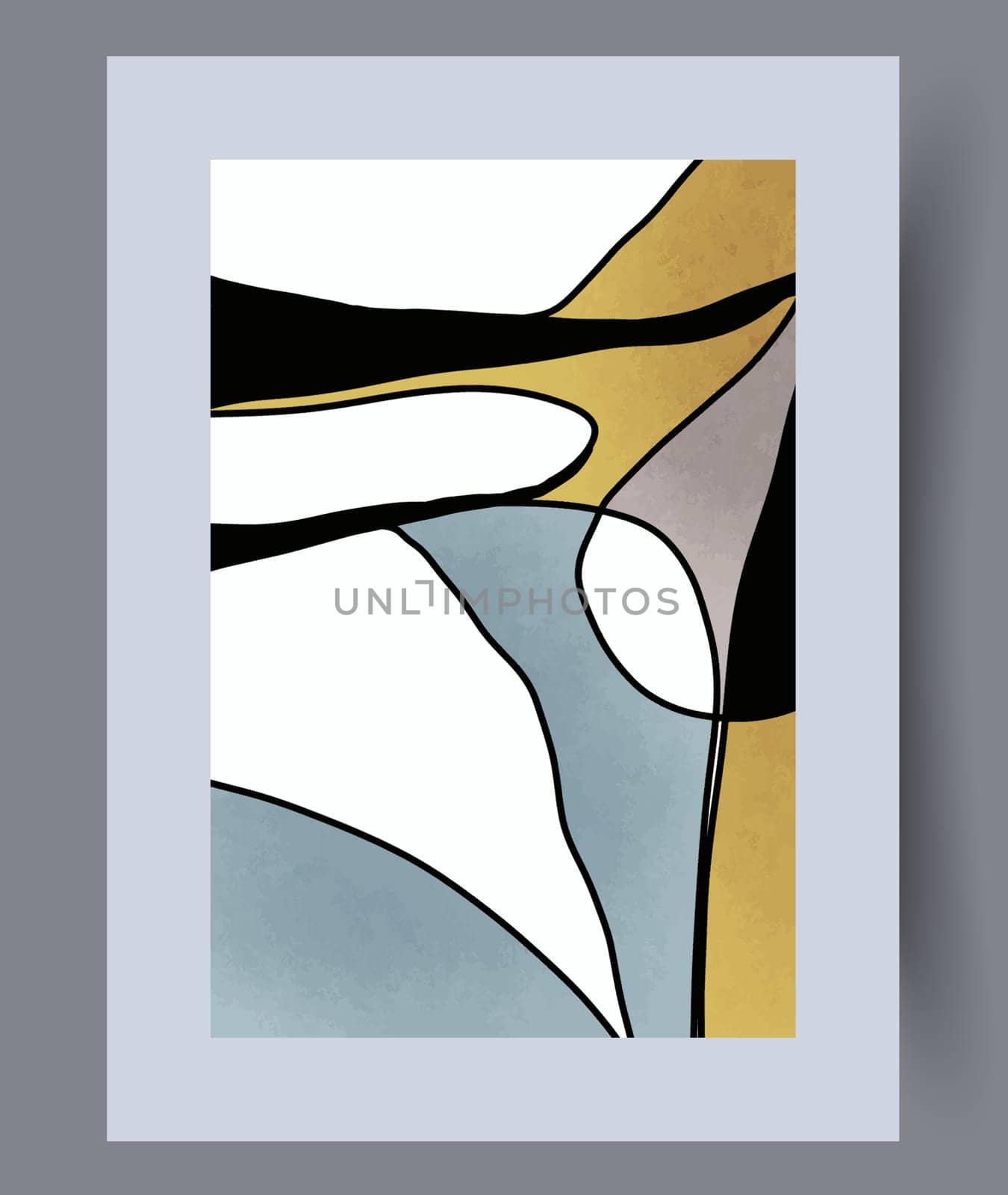 Abstract lines modern sketch wall art print. Printable minimal abstract lines poster. Contemporary decorative background with sketch. Wall artwork for interior design.