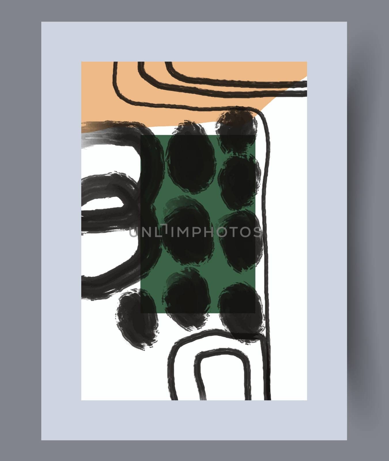 Abstract lines modern sketch wall art print. Printable minimal abstract lines poster. Contemporary decorative background with sketch. Wall artwork for interior design.