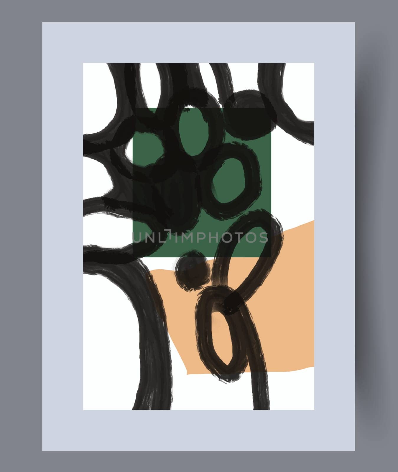 Abstract lines modern sketch wall art print. Printable minimal abstract lines poster. Contemporary decorative background with sketch. Wall artwork for interior design.