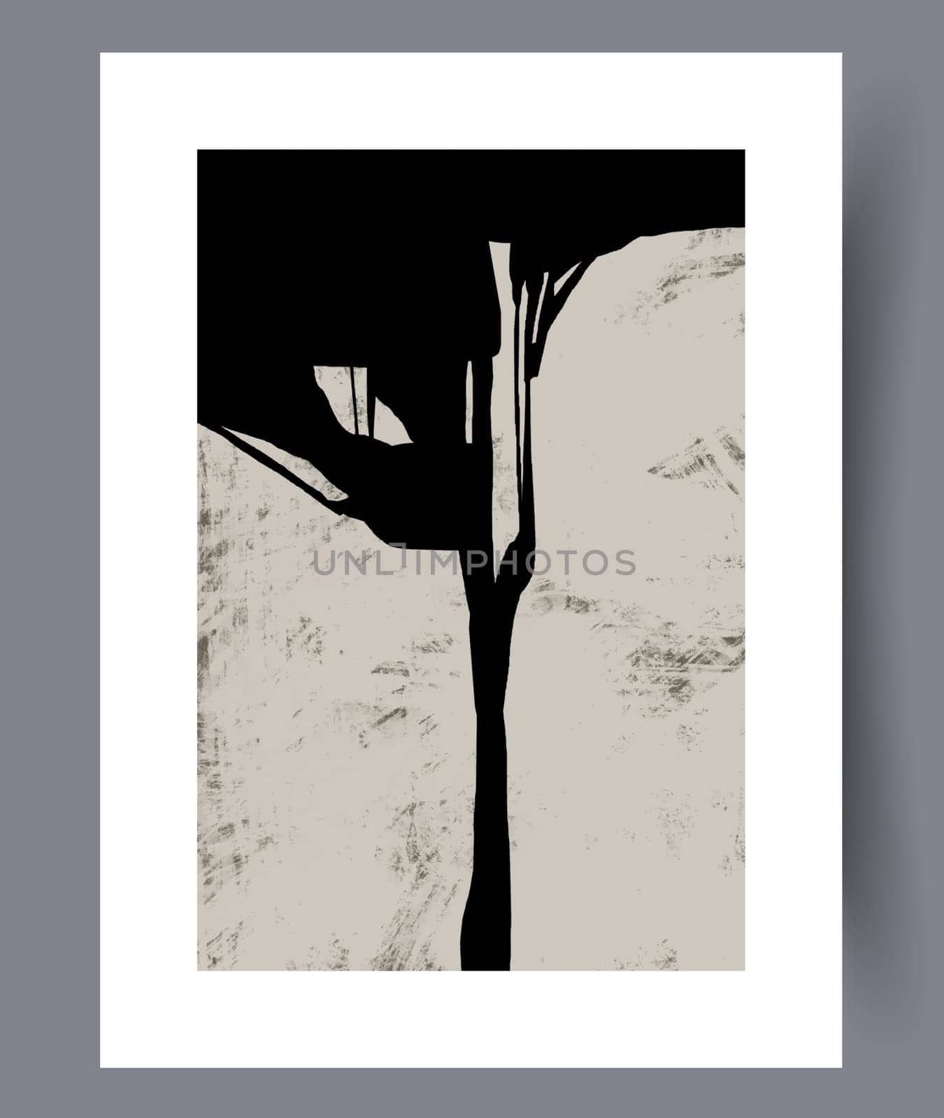 Abstract lines modern sketch wall art print. Printable minimal abstract lines poster. Contemporary decorative background with sketch. Wall artwork for interior design.