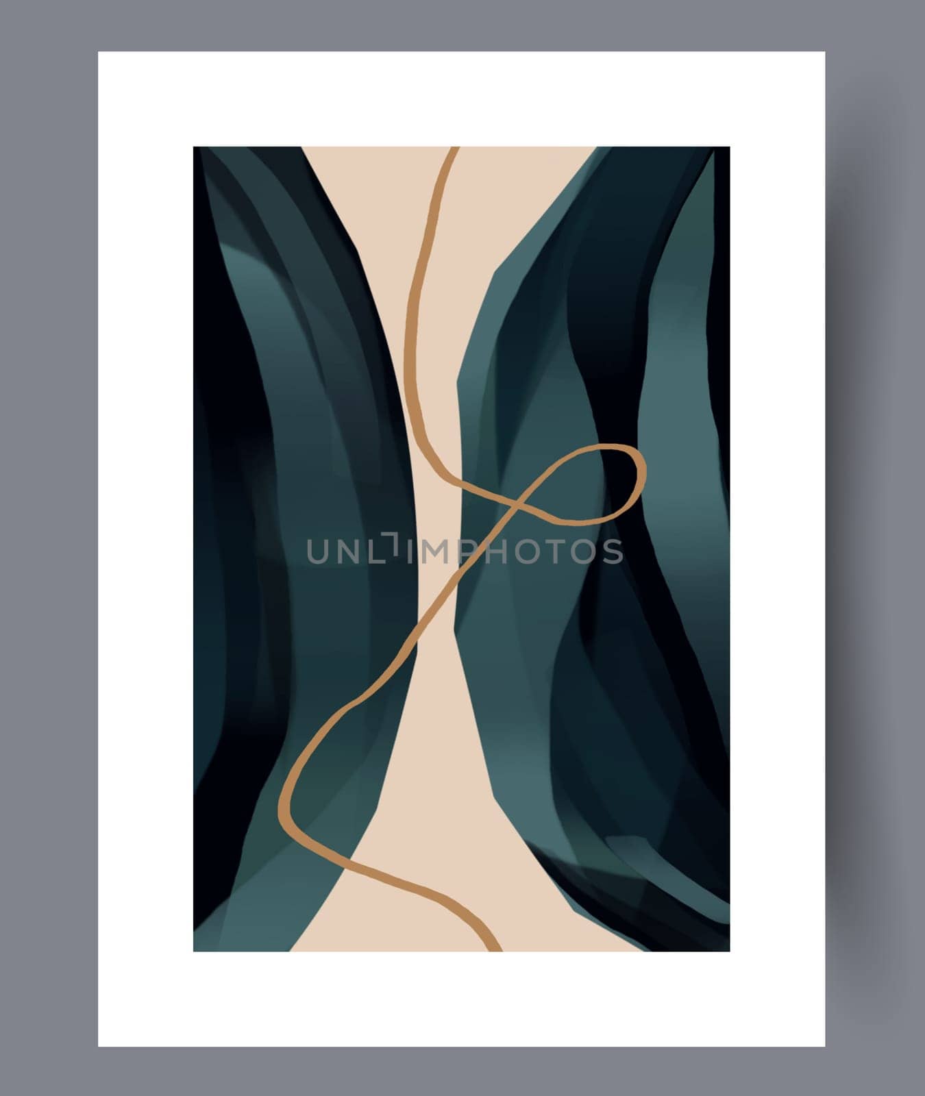 Abstract lines modern sketch wall art print. Printable minimal abstract lines poster. Contemporary decorative background with sketch. Wall artwork for interior design.