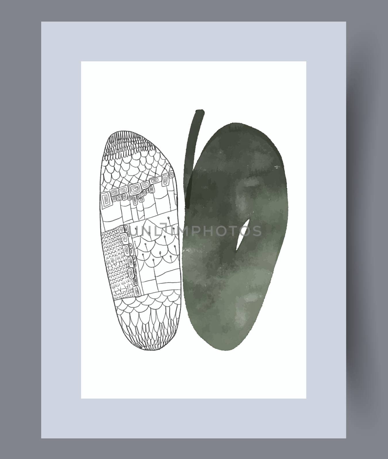 Abstract lines modern sketch wall art print. Printable minimal abstract lines poster. Contemporary decorative background with sketch. Wall artwork for interior design.