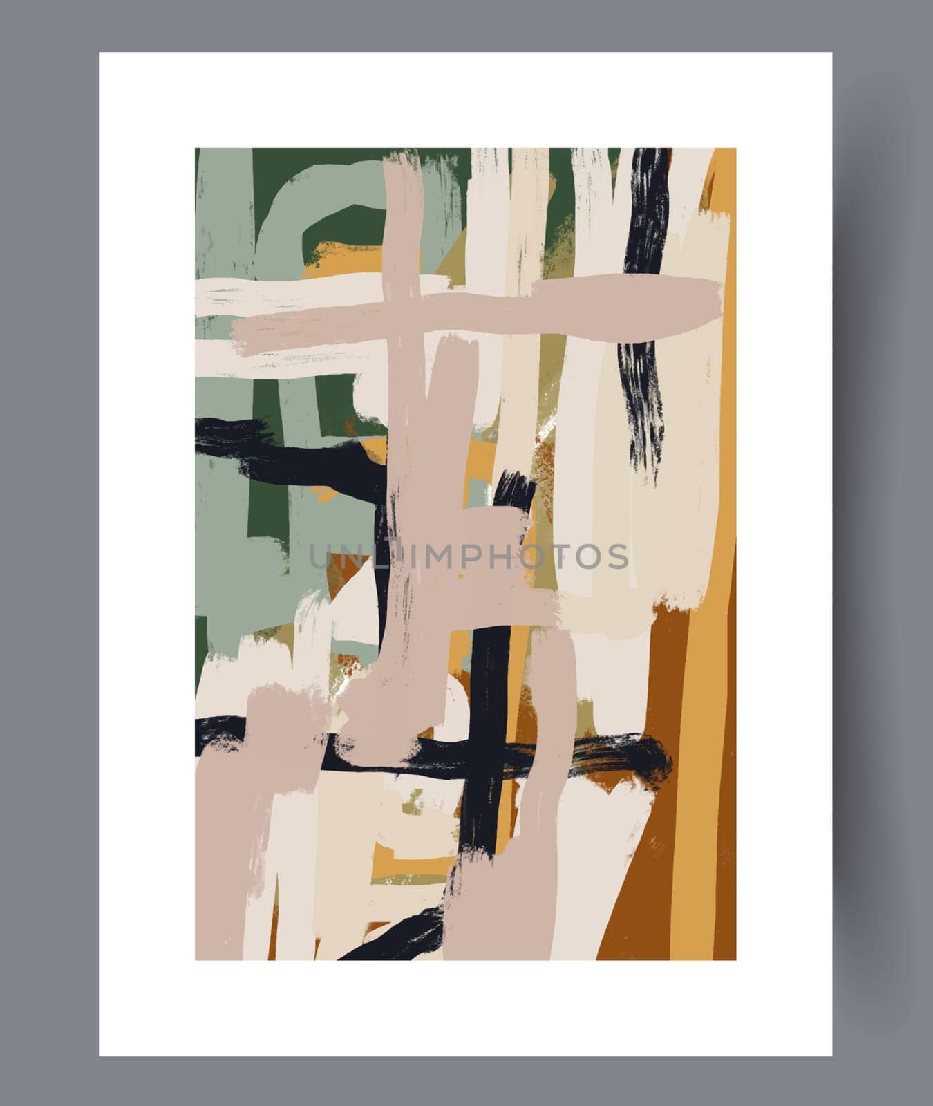 Abstract lines modern sketch wall art print. Printable minimal abstract lines poster. Contemporary decorative background with sketch. Wall artwork for interior design.