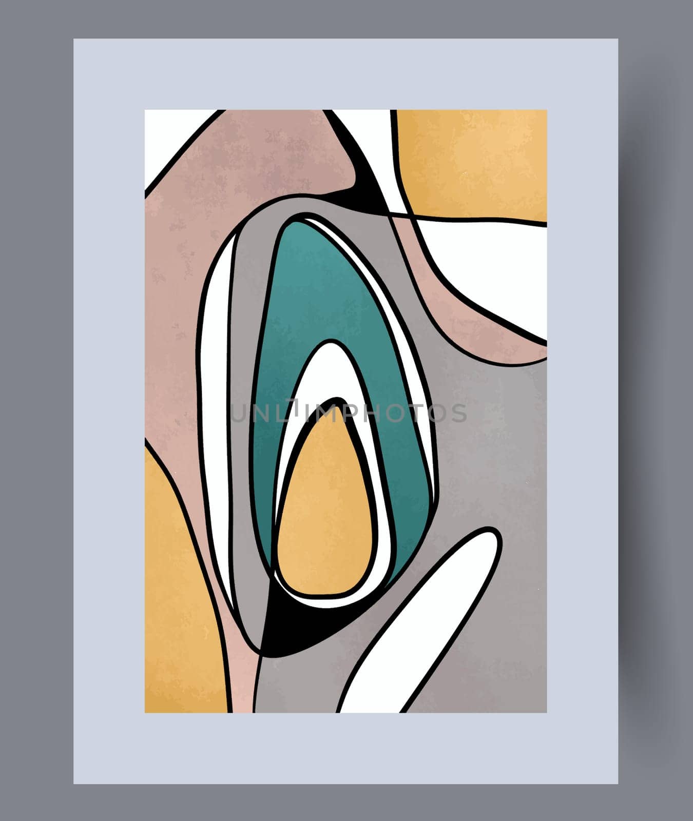 Abstract lines modern sketch wall art print. Printable minimal abstract lines poster. Contemporary decorative background with sketch. Wall artwork for interior design.