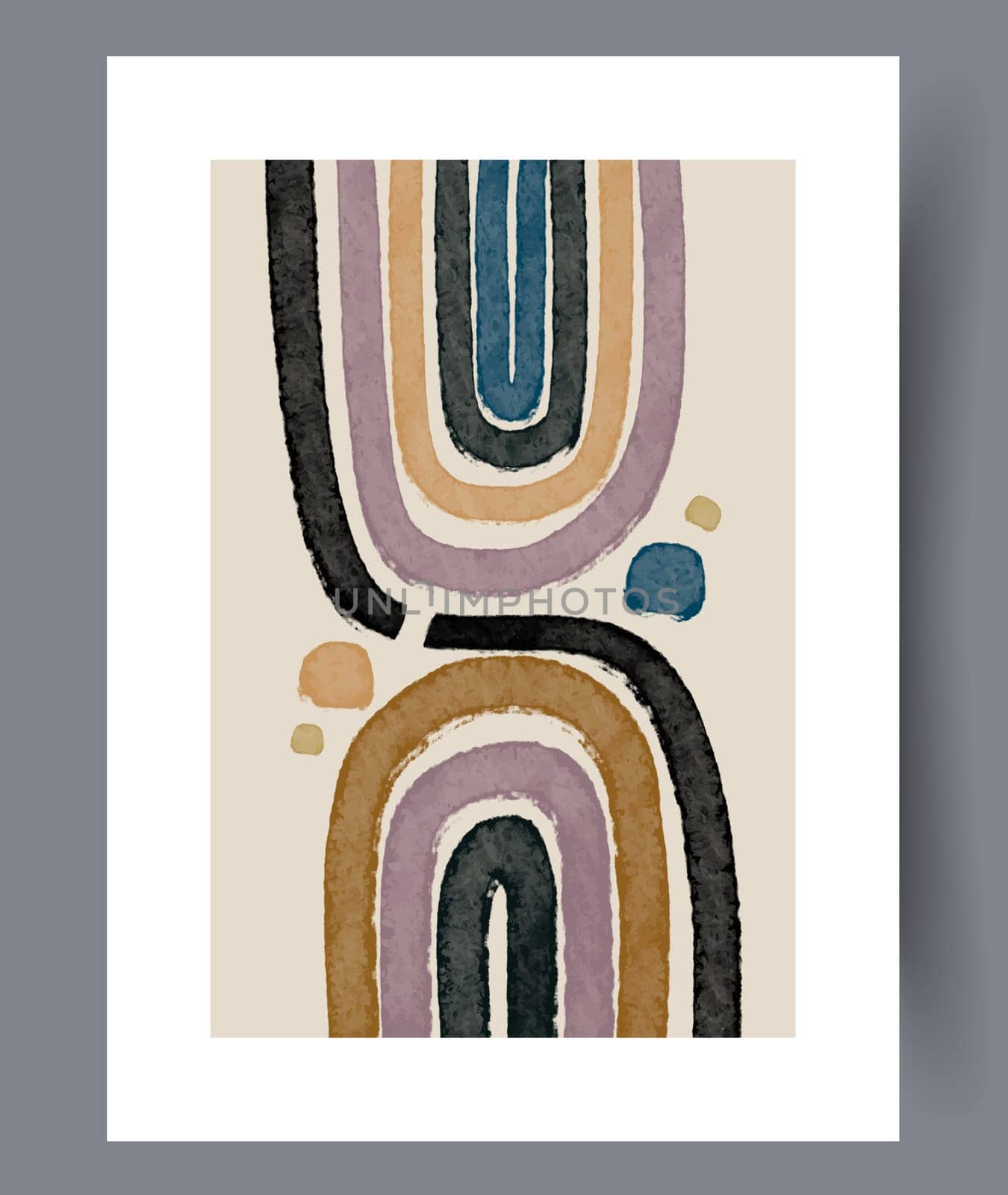 Abstract lines modern sketch wall art print. Printable minimal abstract lines poster. Contemporary decorative background with sketch. Wall artwork for interior design.