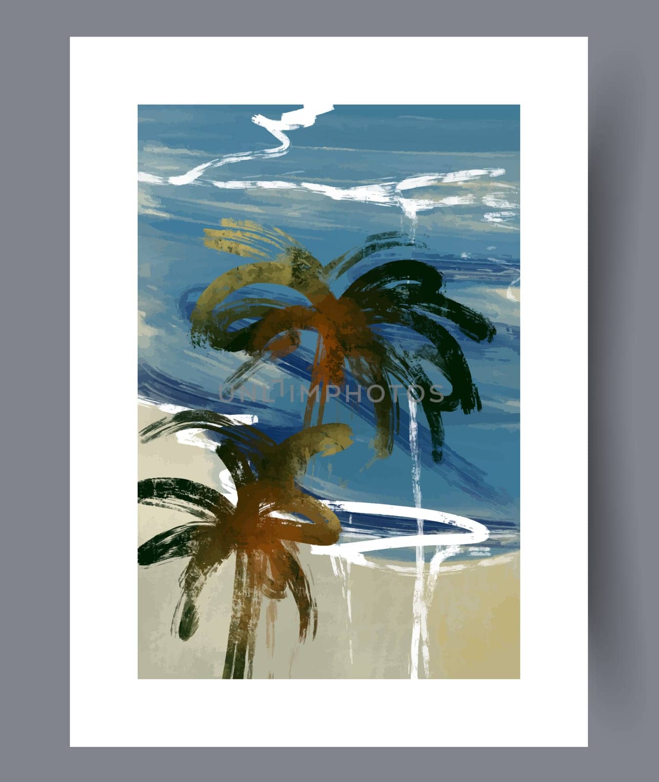Abstract lines modern sketch wall art print. Printable minimal abstract lines poster. Contemporary decorative background with sketch. Wall artwork for interior design.